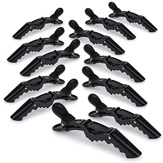 **Sunshine Enterprise 6-Pack Multicolor Plastic Crocodile Hair Clips for Women, Girls & Salon Use - Stylish Hair Accessories for Everyday, Parties & Professional Styling**