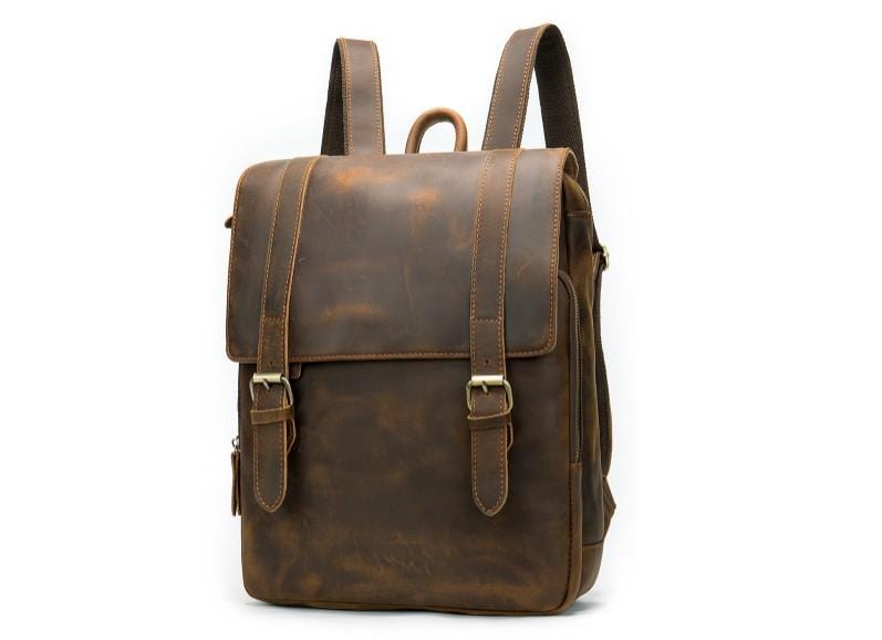 Vintage Brown Leather Backpack Purse for Women - Stylish & Durable Travel Bag for Work, School & Outdoor Adventures