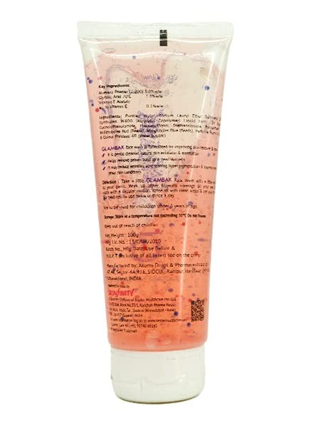 OPERIO Glambak Skin Glowing & Rejuvenating Face Wash 100g - Brightening & Anti-Aging Cleanser for Radiant Skin | Perfect for Daily Skincare Routine & Nighttime Use