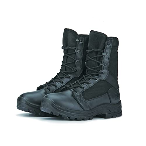 ROCKROOSTER Men's 8 Inch Tactical Military Combat Boots - SWAT Desert Hiking Trekking Boots for Outdoor Work & Backpacking | Durable Work Boots for Tactical, Hiking & Outdoor Adventures