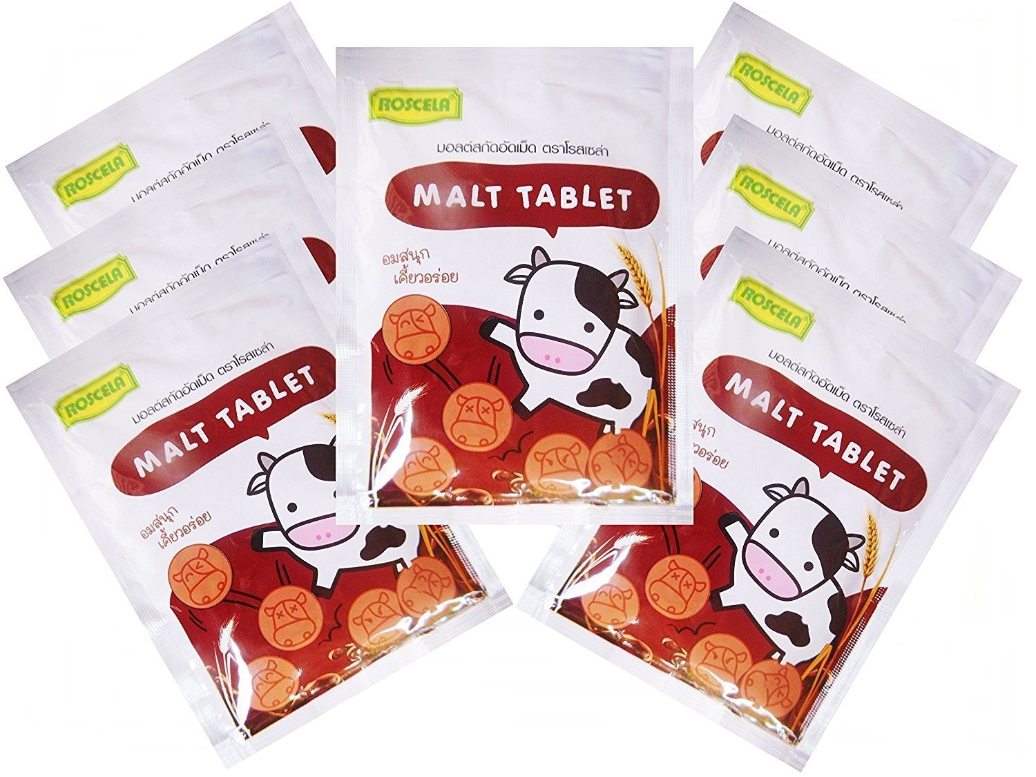 Roscela Tablet Malt Candy - 20g (7 Packs) | Delicious Chewy Candy for Kids & Adults | Perfect for Snacks, Parties & Gifts