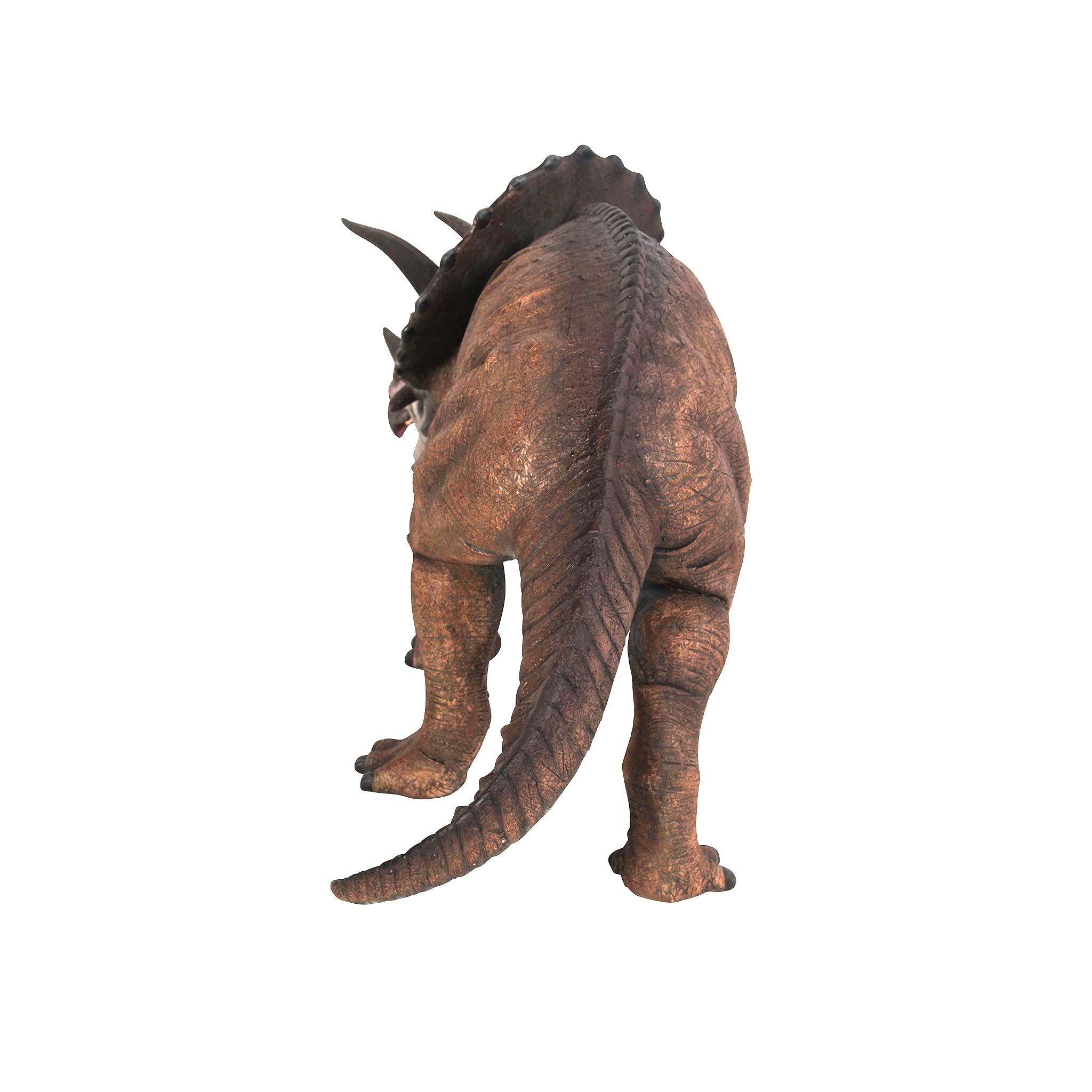 Design Toscano Triceratops Scaled Dinosaur Statue - Lifelike Prehistoric Dinosaur Decor for Home, Office, or Garden - Perfect for Dinosaur Lovers and Jurassic Themed Spaces