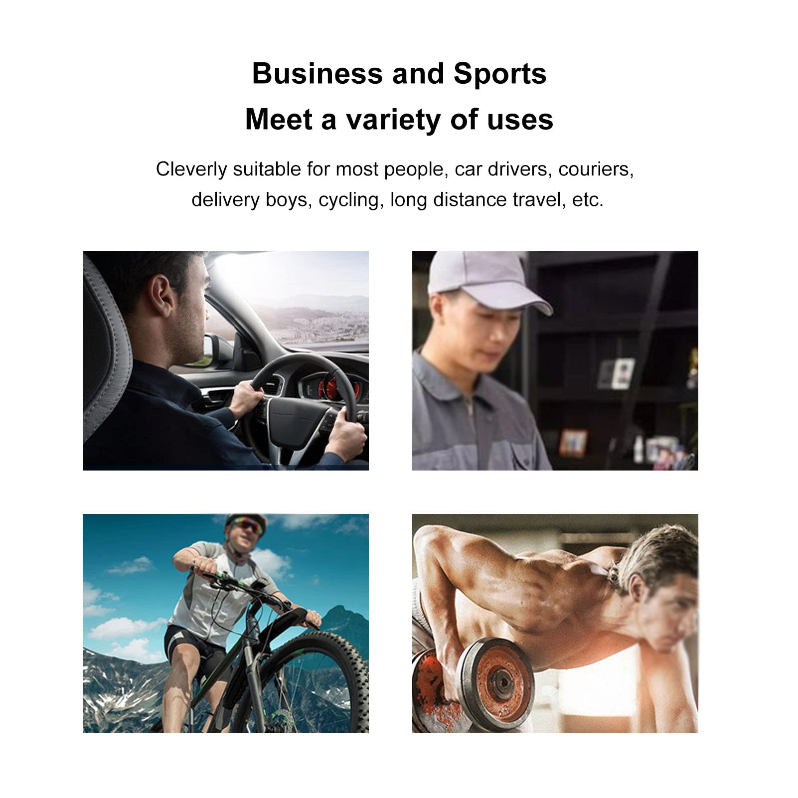 Wireless Bluetooth Headset with Noise Canceling Mic - Single Ear Hands-Free Earpiece for Business Calls, Driving & Office Use | Long Battery Life & Clear Audio