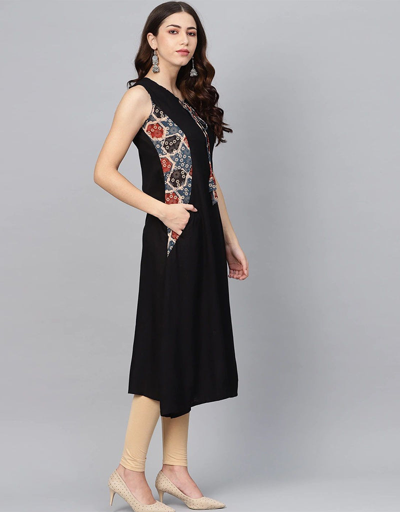 Stylish Black Viscose Rayon Dress for Women - Comfortable & Breathable Summer Dress for Casual Wear, Office, and Parties