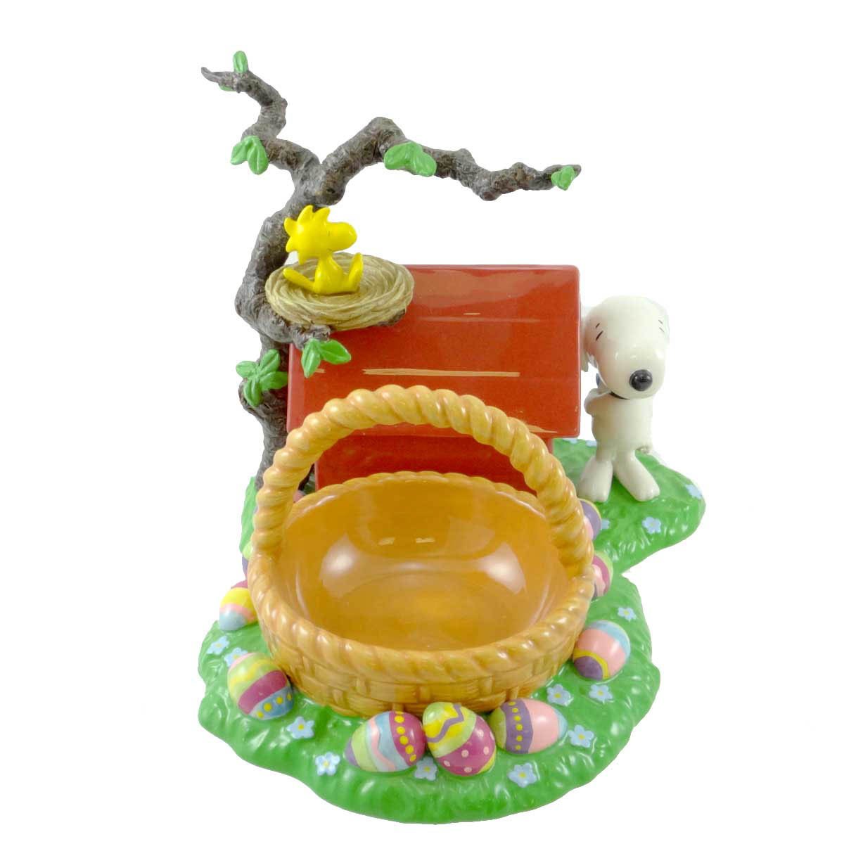 Department 56 Peanuts & Woodstock Easter Candy Dish - Collectible Ceramic Bowl for Holiday Treats & Home Decor - Perfect for Easter Celebrations, Gift Giving & Table Centerpieces