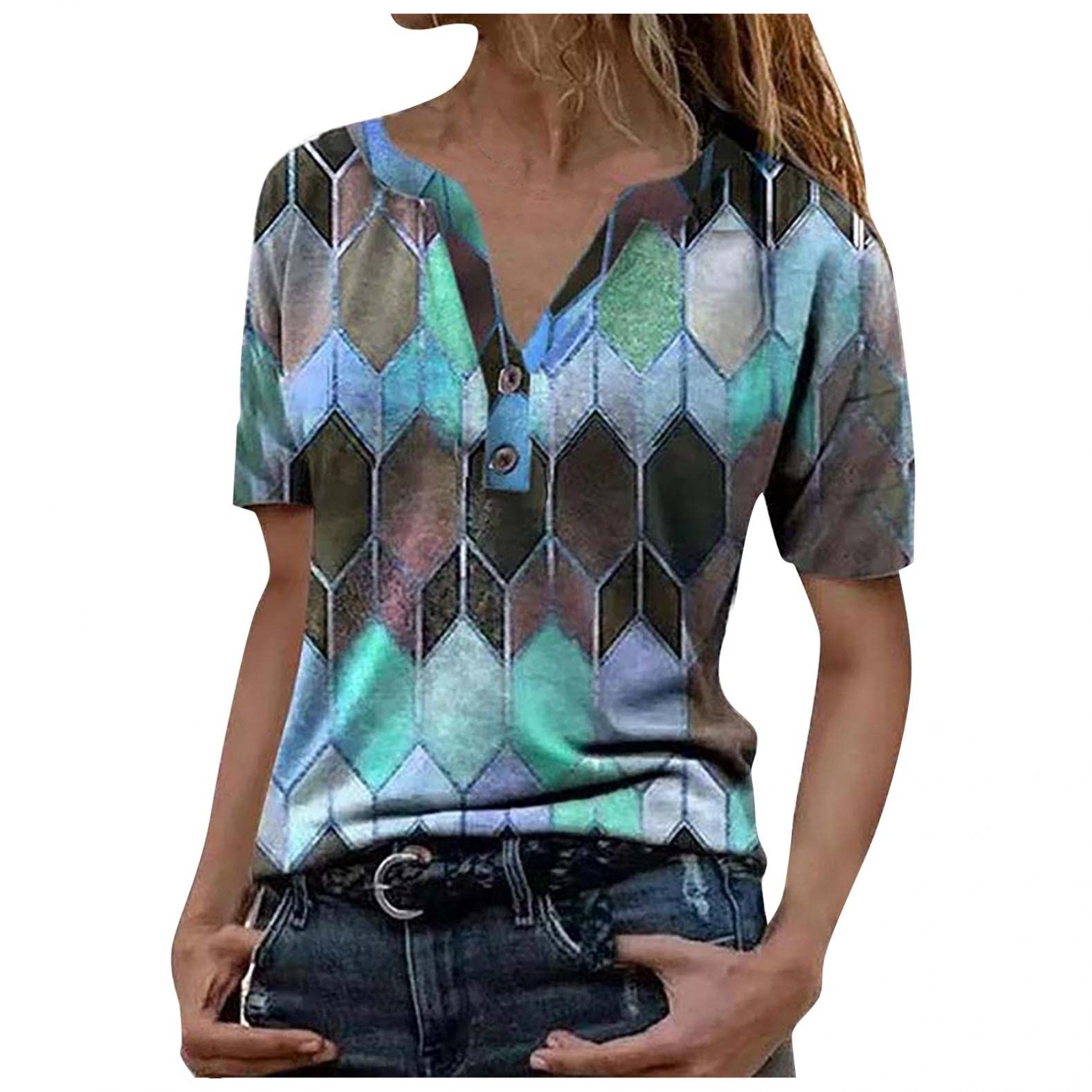Women's Casual Short Sleeve Graphic T-Shirt - Letter Printed Top for Everyday Wear | Trendy 2021 Fashion Tee for Street Style & Summer Outfits