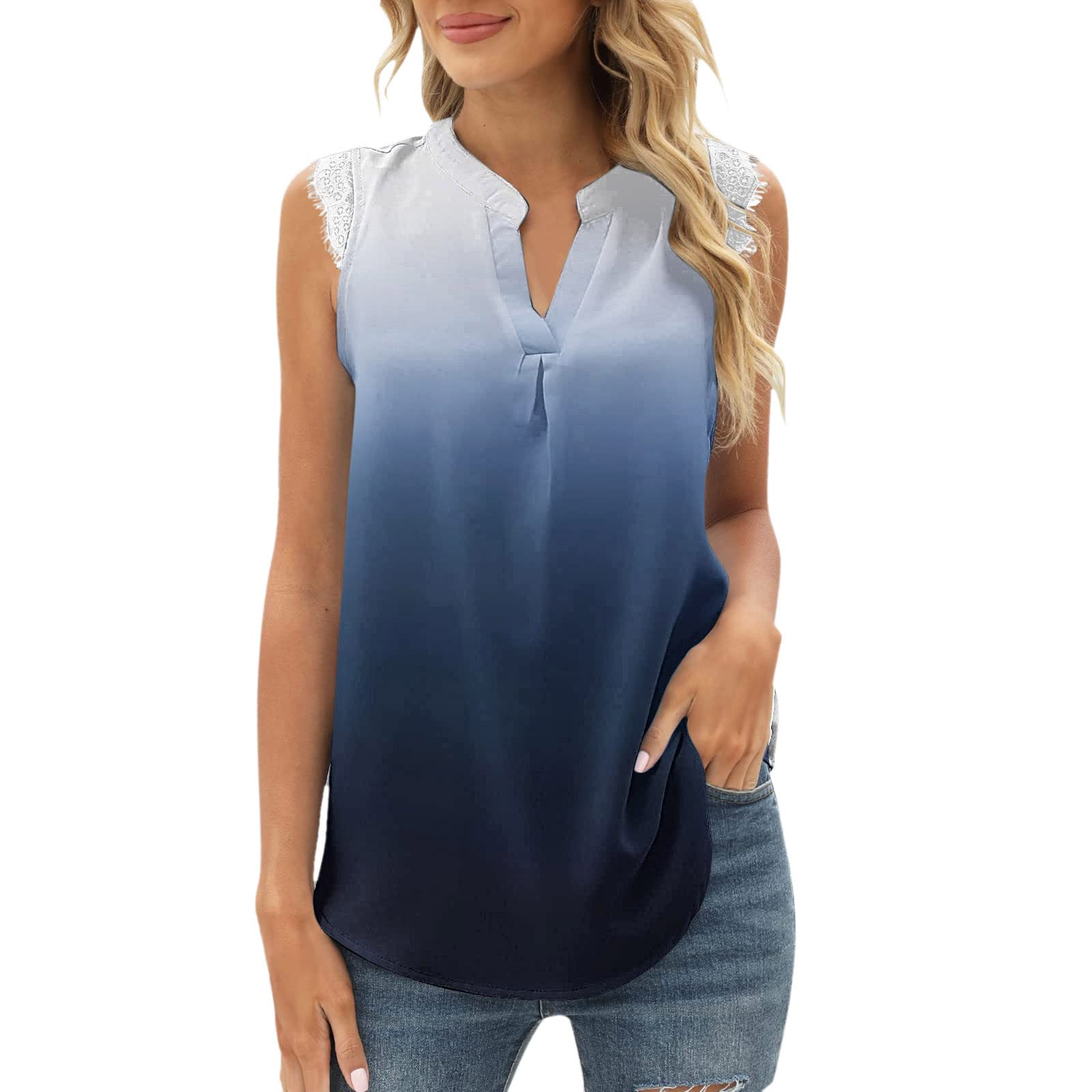 Women's Summer Tops Short Sleeve Casual Plus Size Tank Tops - Fashion Holiday Tunic Shirts for Beach, Vacation & Everyday Wear