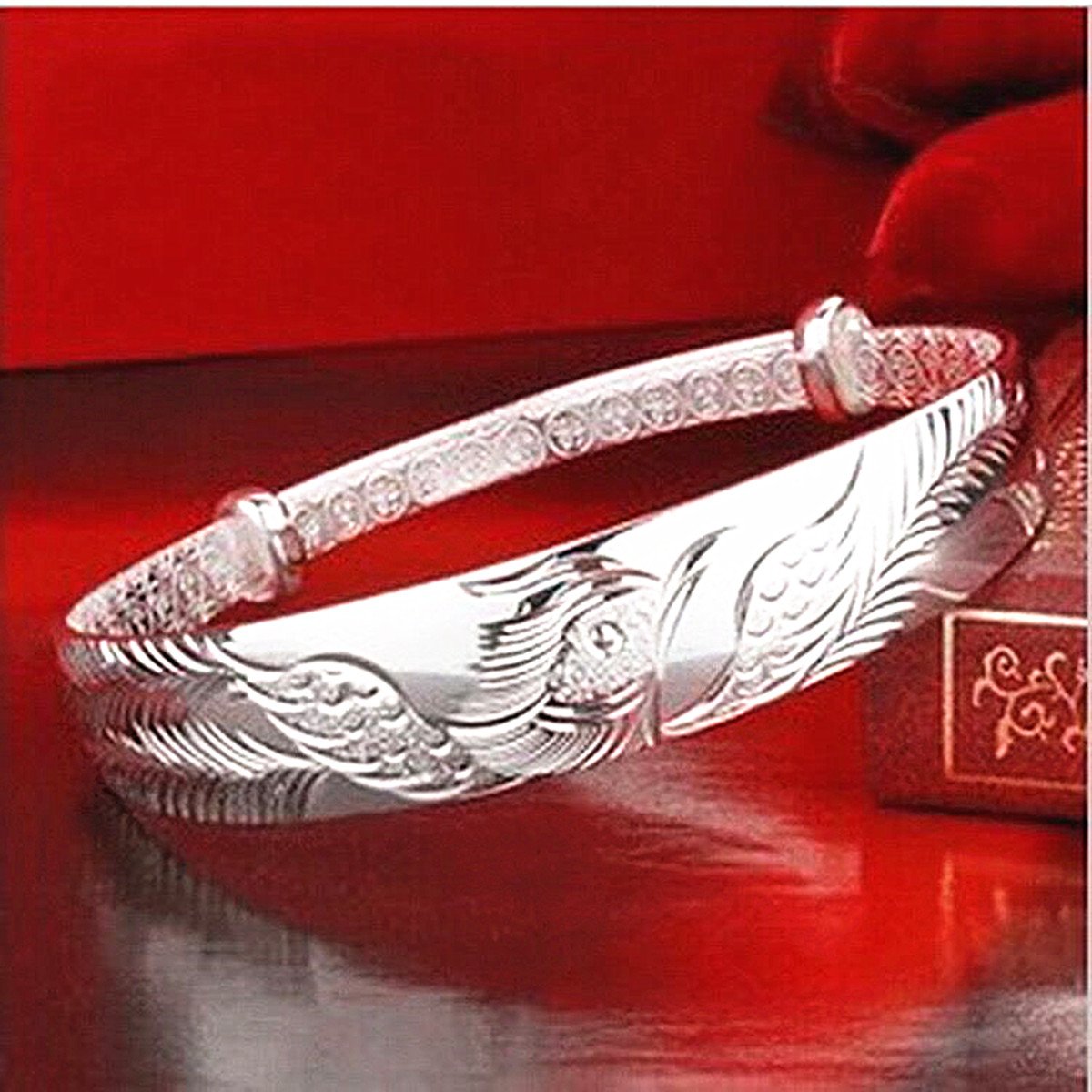 925 Sterling Silver Auspicious Phoenix Bracelet for Women - Elegant Handmade Jewelry Gift for Birthday, Anniversary & Special Occasions