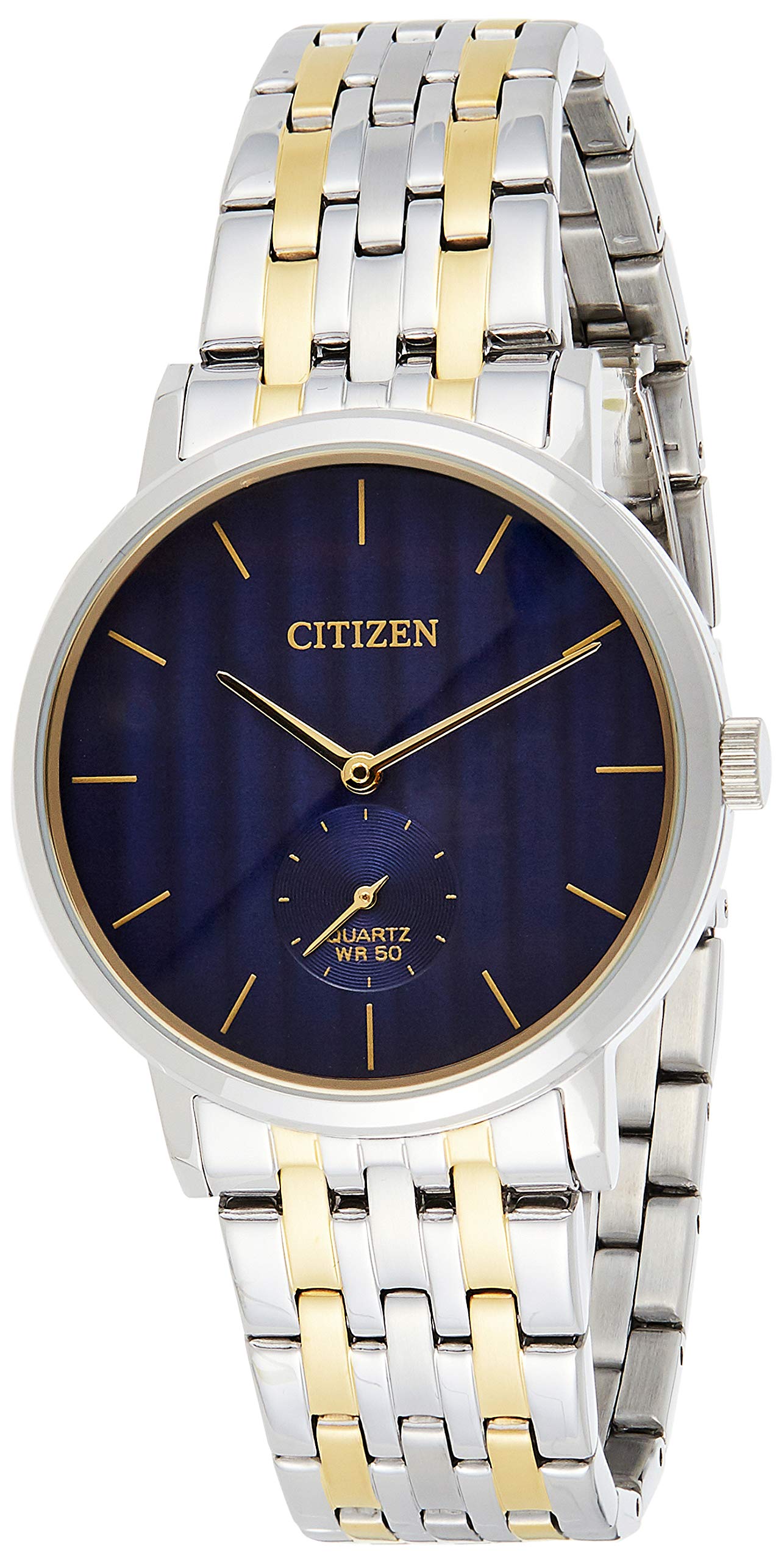 Citizen Eco-Drive Stainless Steel Men's Watch with Blue Dial - Model BE9174-55L | Water Resistant & Date Display | Perfect for Business, Casual & Formal Wear