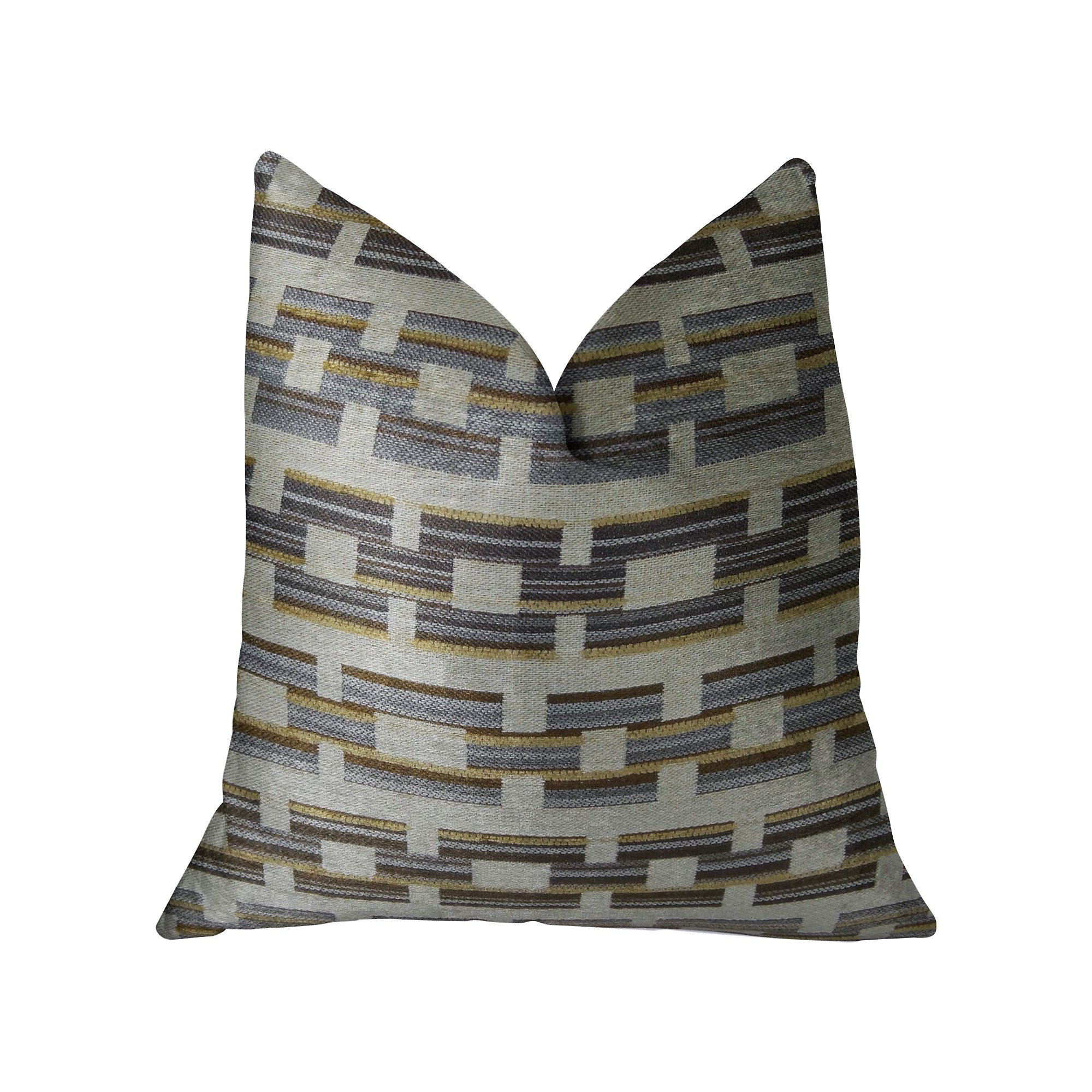 Plutus Foursquare Handmade Luxury Decorative Throw Pillow Cover - 16x16 Inch Square Cushion for Sofa, Bed, Chair - Soft & Stylish Home Decor Accent
