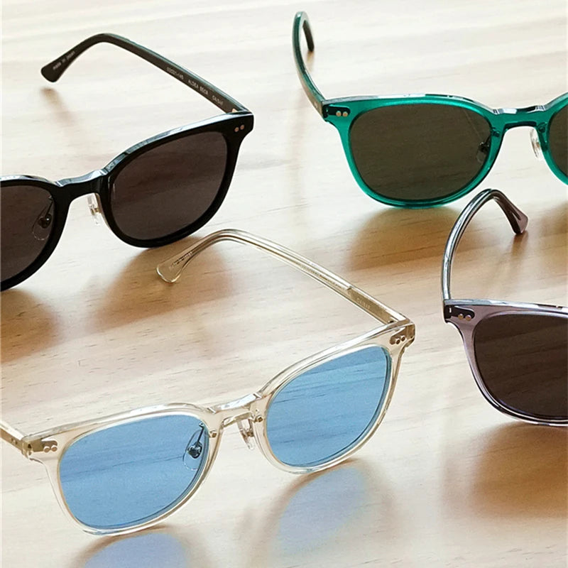 Black Unisex Square Polarized Sunglasses - Full Rim Acetate Frame UV400 Protection for Men & Women - Perfect for Driving, Beach, and Outdoor Activities