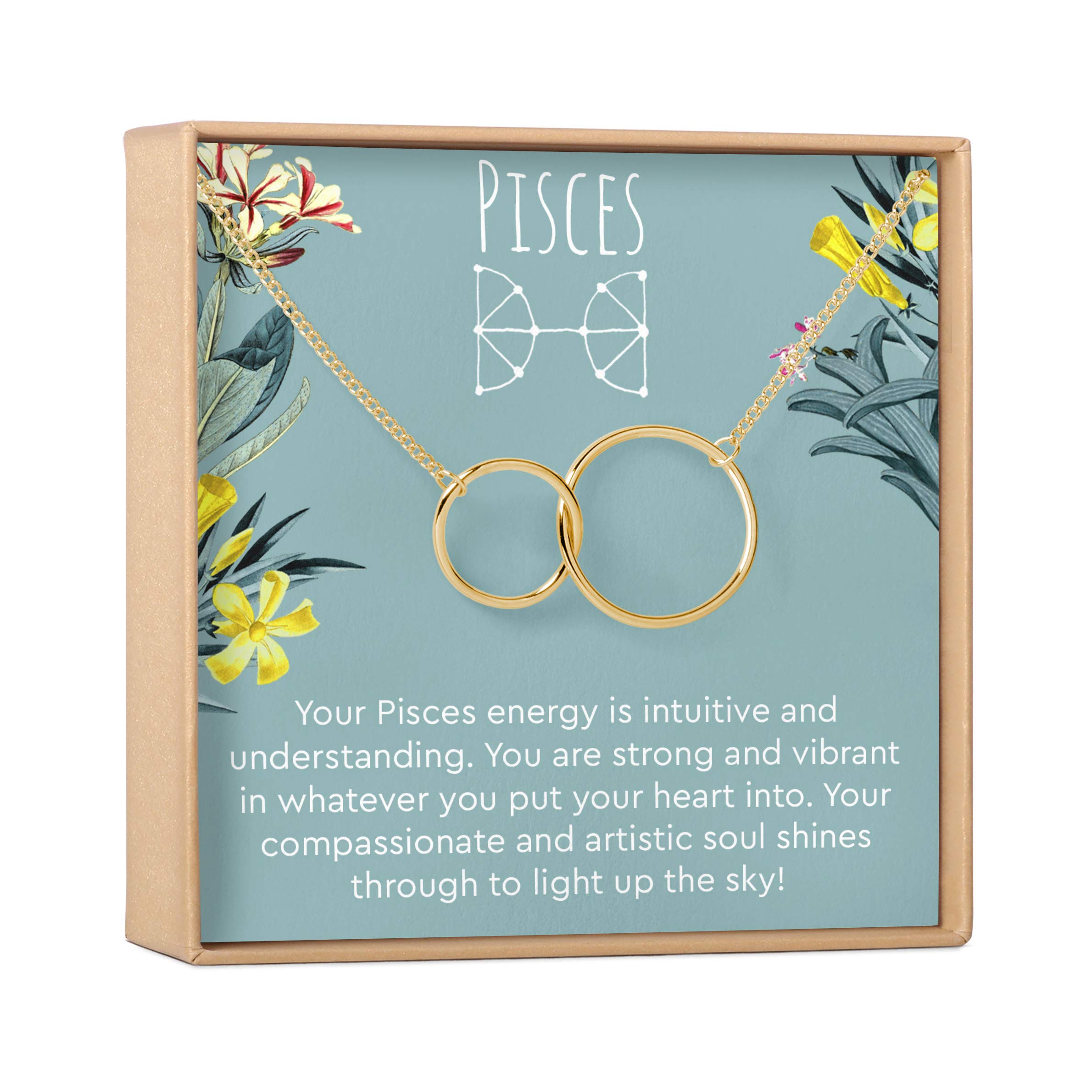 Pisces Zodiac Necklace - Sterling Silver Pendant with Birthstone | Meaningful Birthday & Holiday Gift for Her | Perfect for Valentine's Day, Anniversaries & Special Occasions
