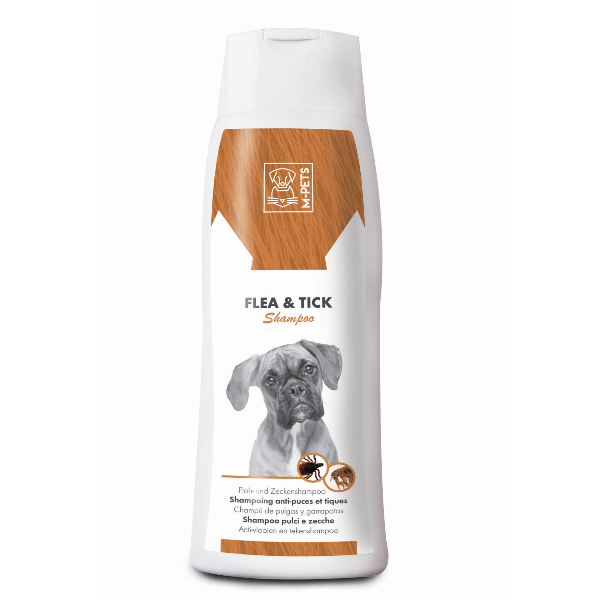 **M PETS Flea & Tick Shampoo for Dogs & Cats – Natural Flea Treatment with Oatmeal & Aloe – Kills Fleas, Ticks & Lice – Soothes Itchy Skin – Perfect for Bath Time & Pet Grooming**