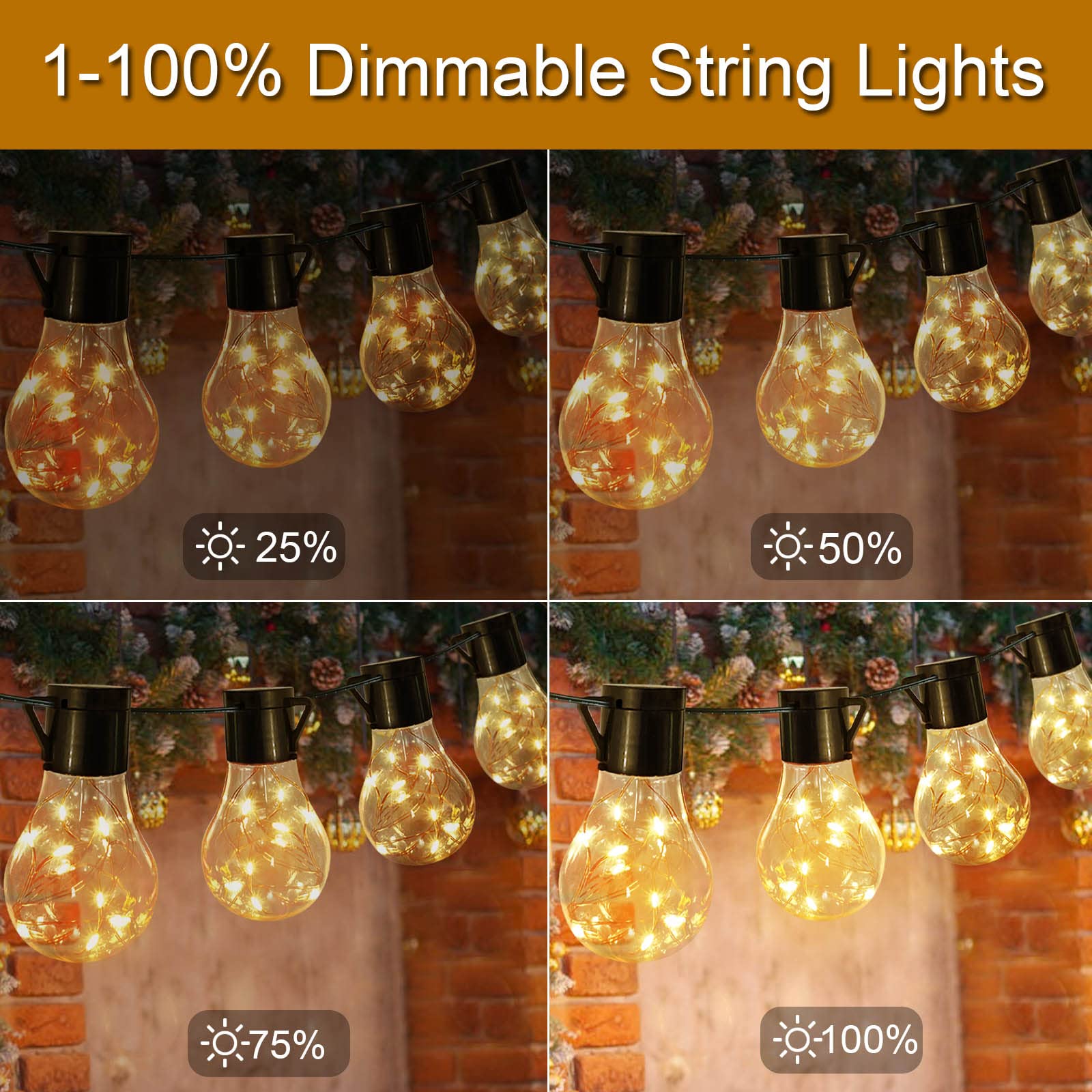 Homeleo 20 Bulb 100 LED Battery Operated Fairy Lights - Waterproof Decorative String Lights for Bedroom, Window, Wall, Garden, Gazebo | Perfect for Christmas, Birthday, Graduation Party & Camping Decorations