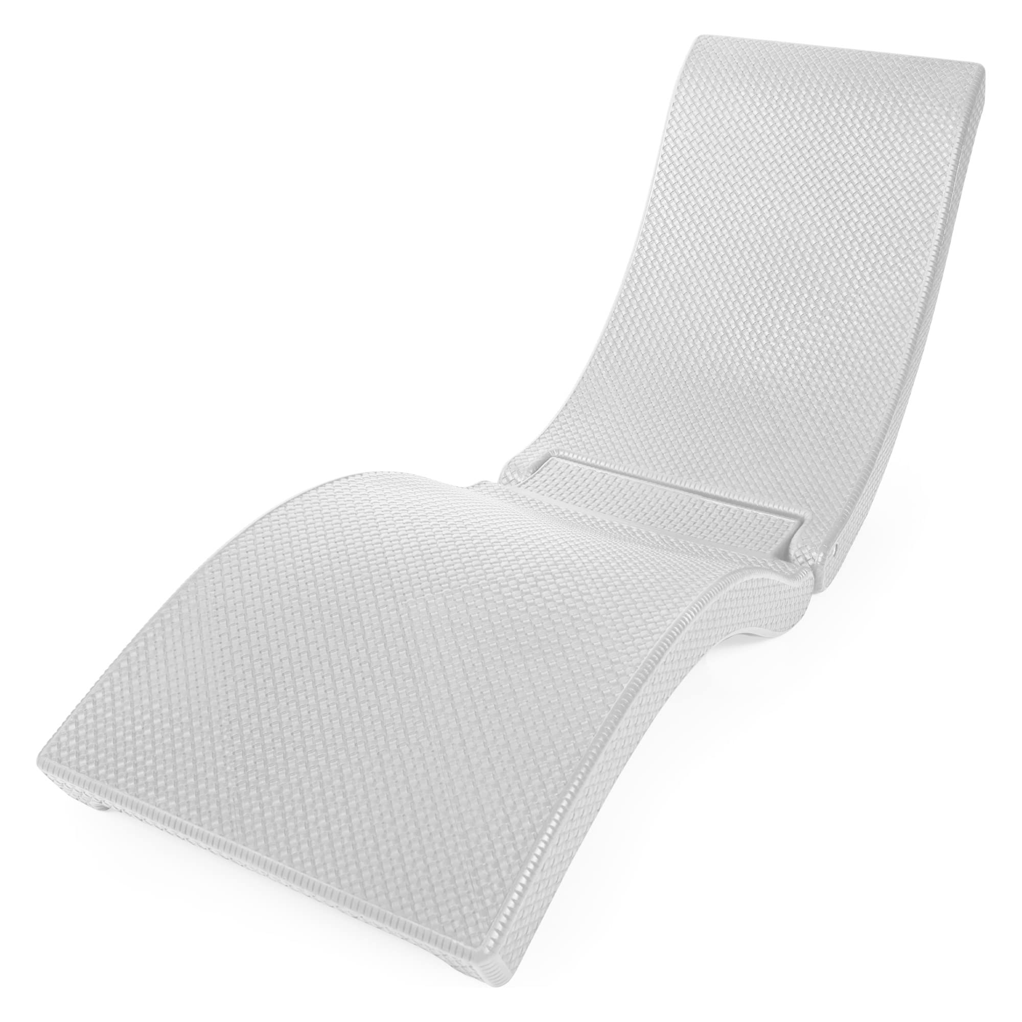 Premium White Pool Mate Luxury Chaise Lounge Chair for Swimming Pool & Patio - Perfect for Sunbathing, Relaxing by the Poolside or Backyard Lounging