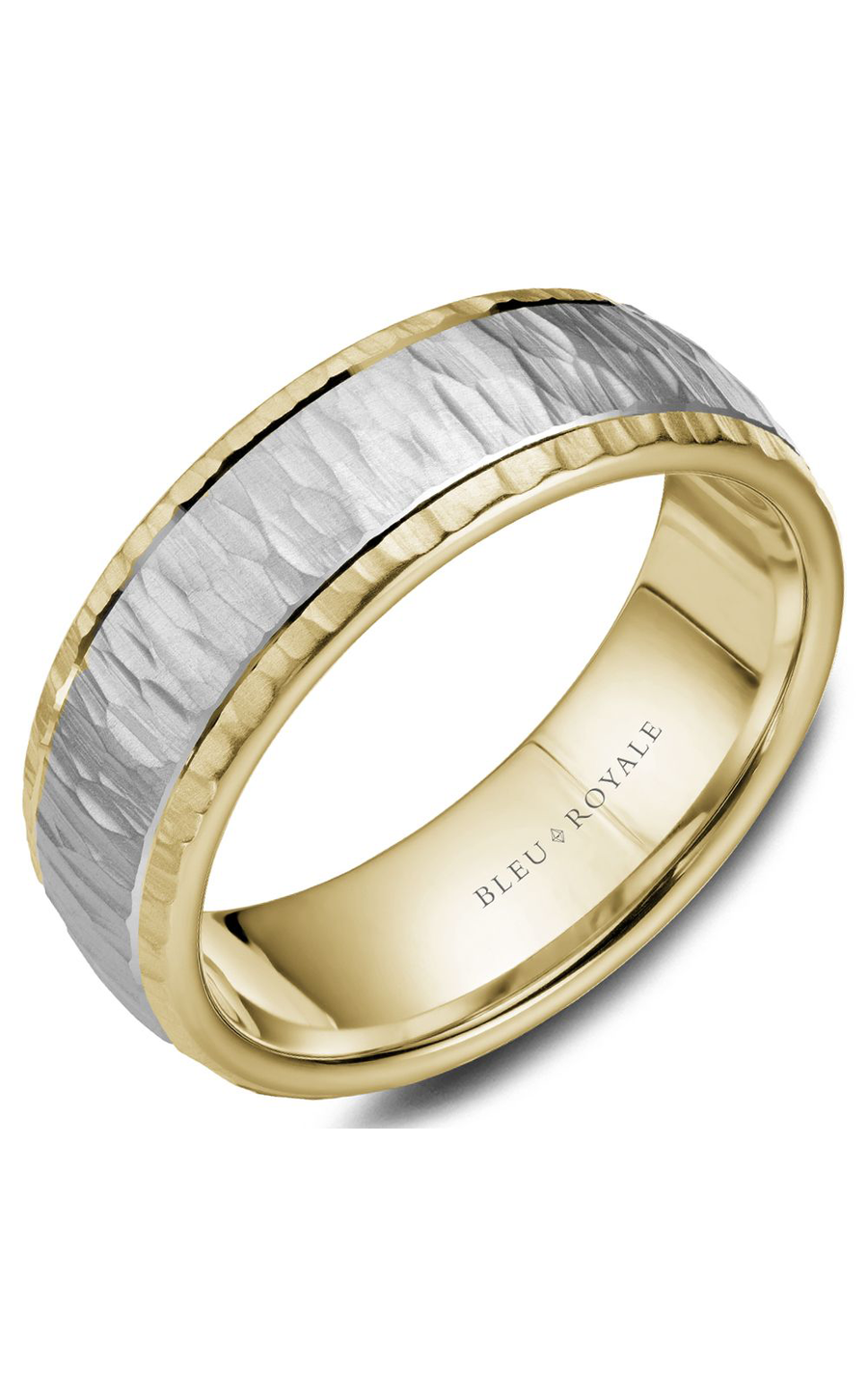 Bleu Royale Men's Wedding Band RYL 045WY75 - 14K White Gold Classic Wedding Ring for Men - Perfect for Engagement, Anniversary & Special Occasions