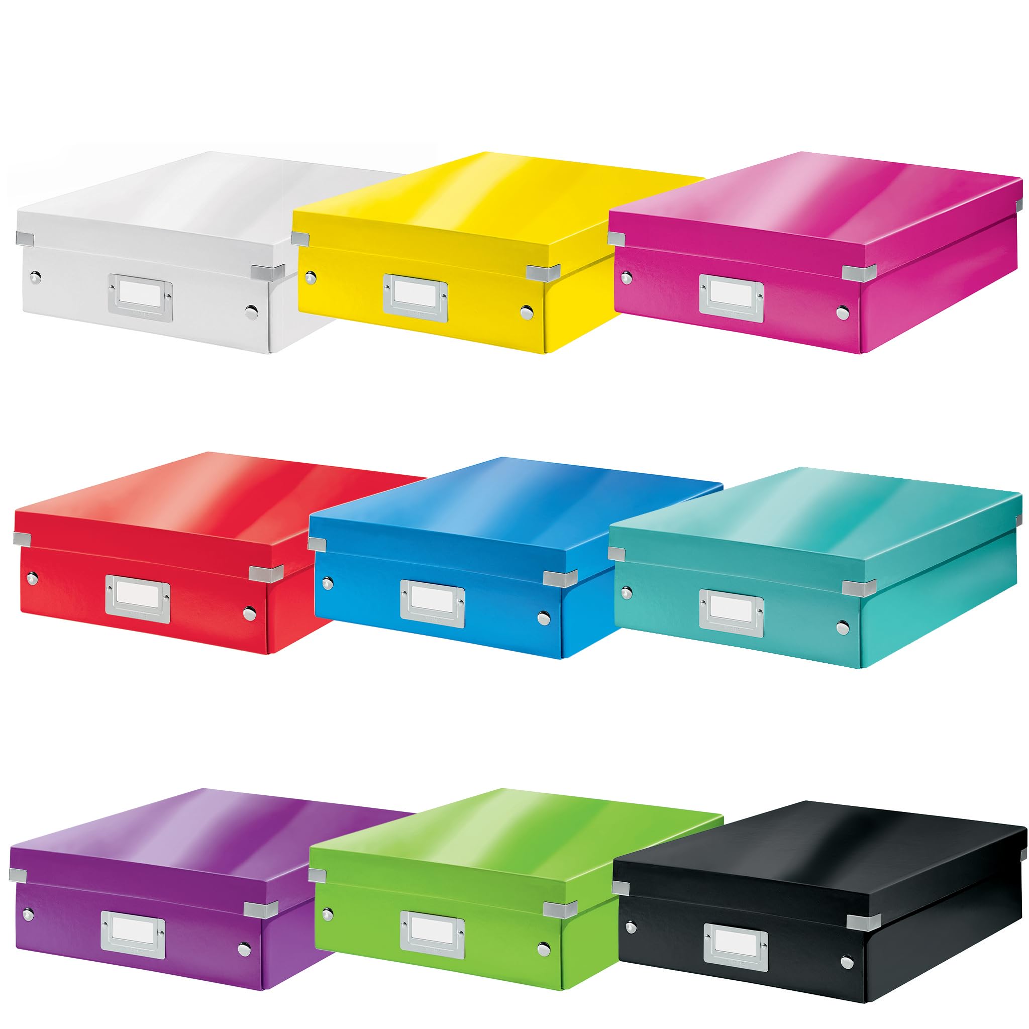 Leitz A5 Storage Box - Small White Organizer for A4 Documents | Click & Store Range 60430001 | Perfect for Office, School & Home Organization