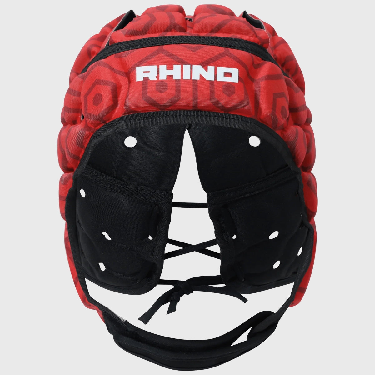 Rhino Adult JB VII Rugby Headguard - Red - Protective Rugby Headgear for Training & Matches - Durable & Comfortable for Rugby Players