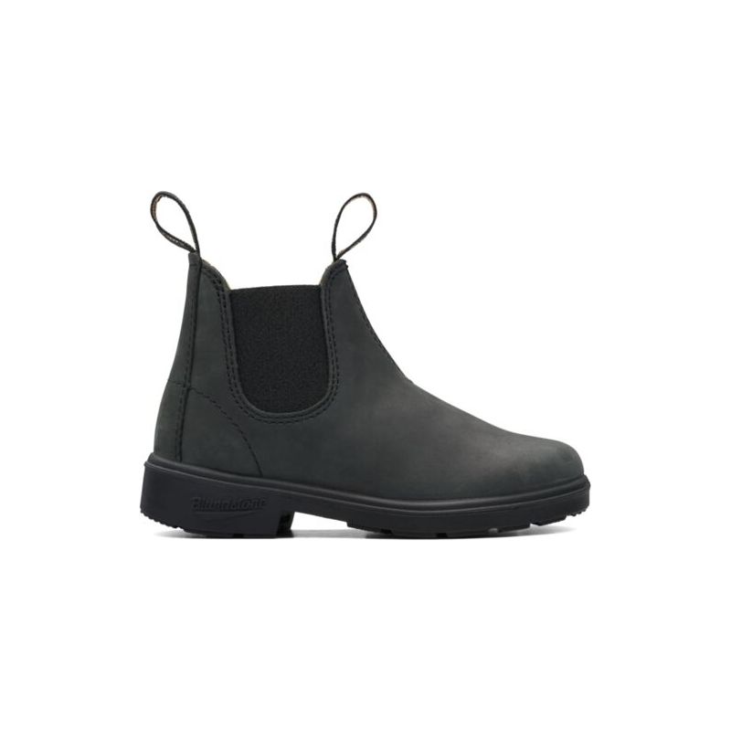 Premium Leather Chelsea Boots for Kids - Blundstone Series 1325 Rustic Black | Comfortable & Durable Children's Boots for School, Outdoor Play & Everyday Wear