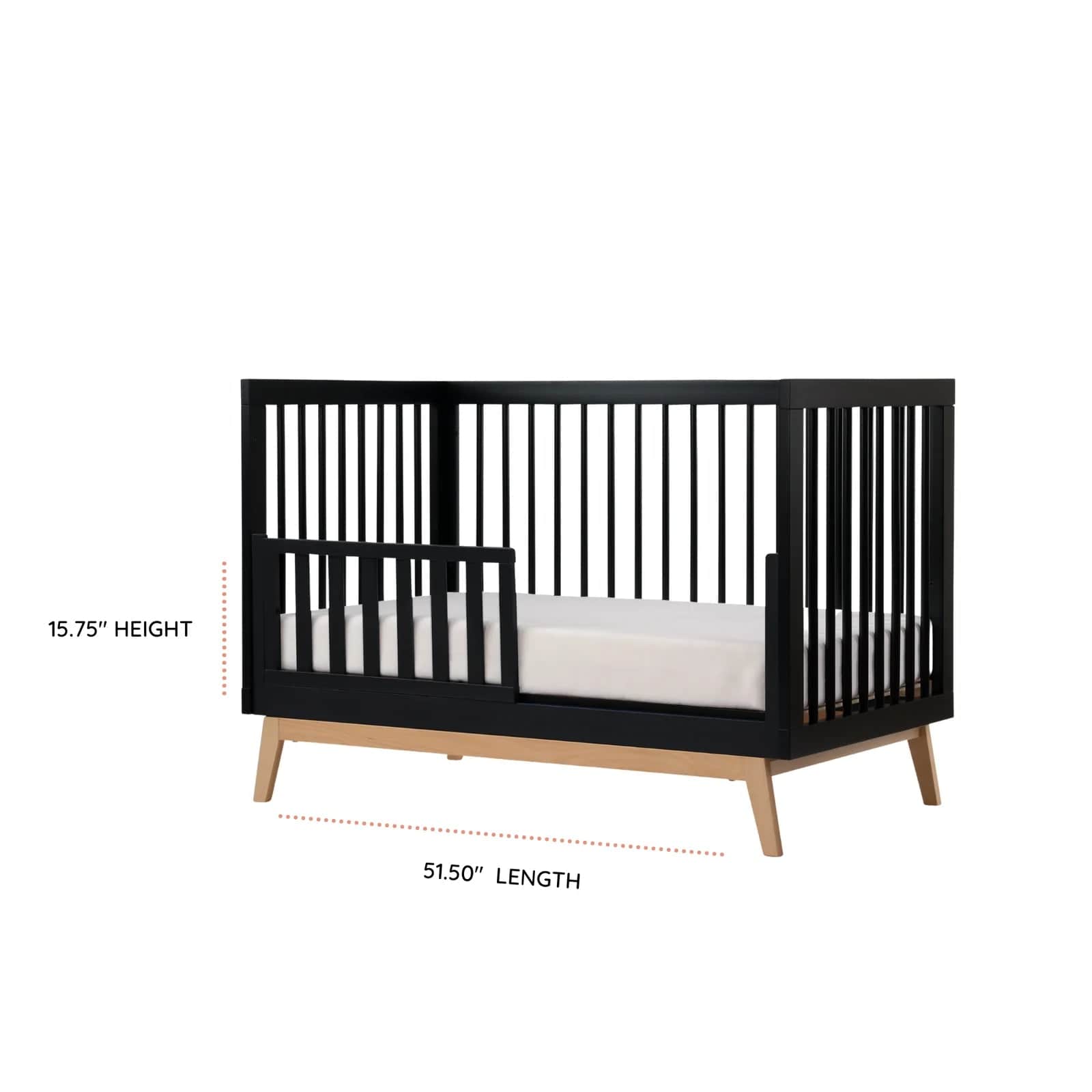 Soho 3-in-1 Convertible Baby Crib - Toddler Bed & Daybed - Nursery Furniture for Boys & Girls - Perfect for Small Spaces & Modern Nurseries