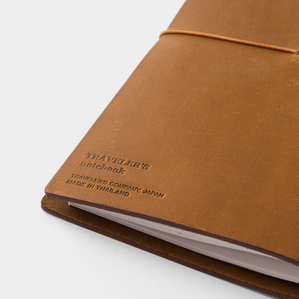 TRAVELER'S COMPANY TRAVELER'S Notebook Starter Kit - Regular Size Camel Brown Leather Journal for Writing, Sketching & Travel | Perfect Travel Companion, Gift for Writers & Artists