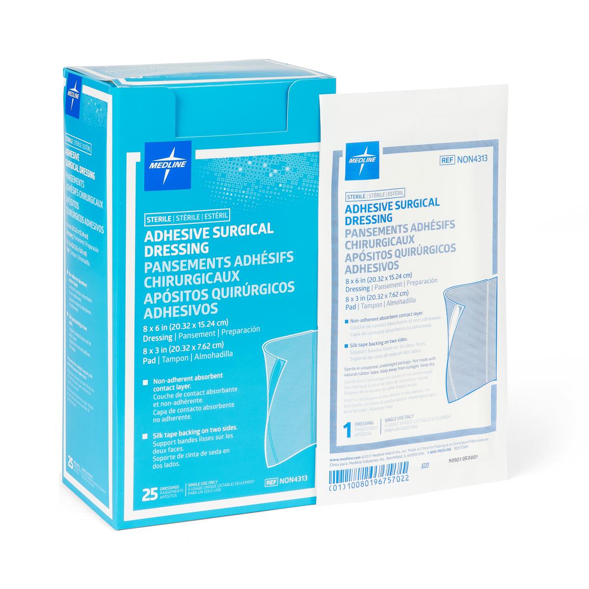 Premium Surgical Dressing with Adhesive Border - Sterile Wound Care Bandage for Post-Op, First Aid & Chronic Wound Management