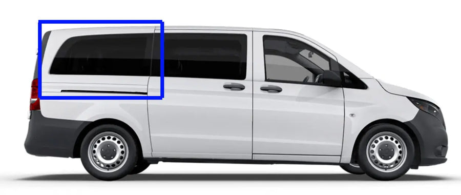 Mercedes Metris Van Fixed Window for 2015+ Models - Passenger Side Rear Quarter Panel (135WB) | DTVT004 Replacement Part | Perfect for Van Conversions & Fleet Maintenance