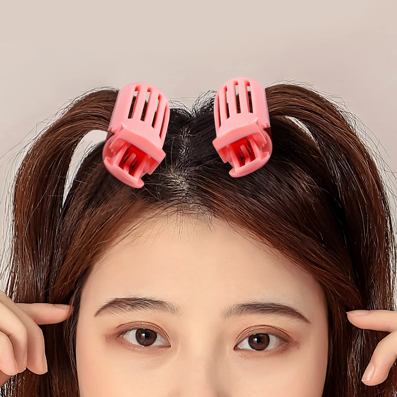 10 Pcs Hair Root Curlers & Volumizing Clips - Fluffy Hair Rollers for Short Hair, Bangs & Lazy Styling | Perfect for Home, Salon & Travel Use
