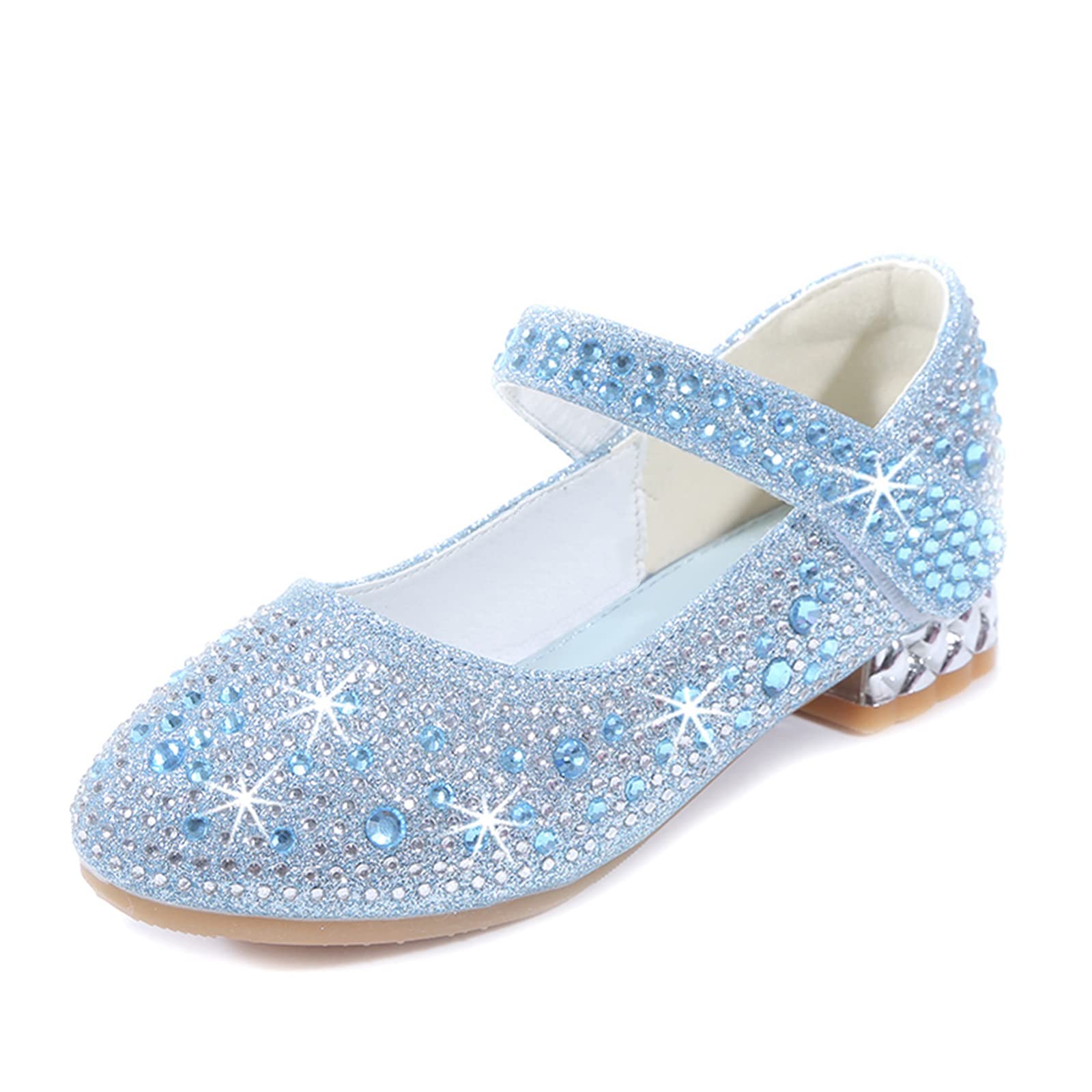 Sparkly Rhinestone Mary Jane Dress Shoes for Girls - Toddler, Little Girl & Big Girl Sizes | Perfect for Princess Parties, Weddings & Special Occasions