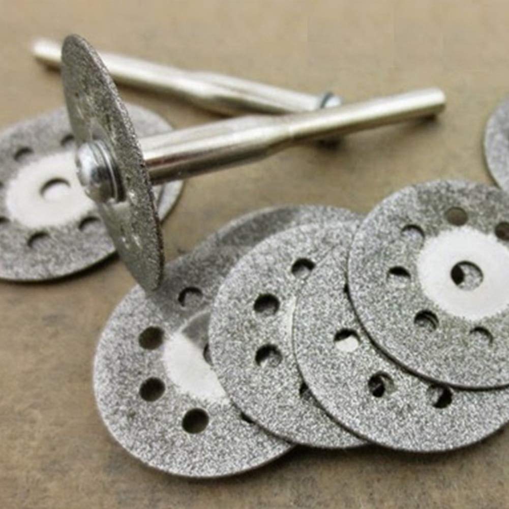 12pcs Rotary Tool Saw Blades & Mandrels for Wood & Metal Cutting