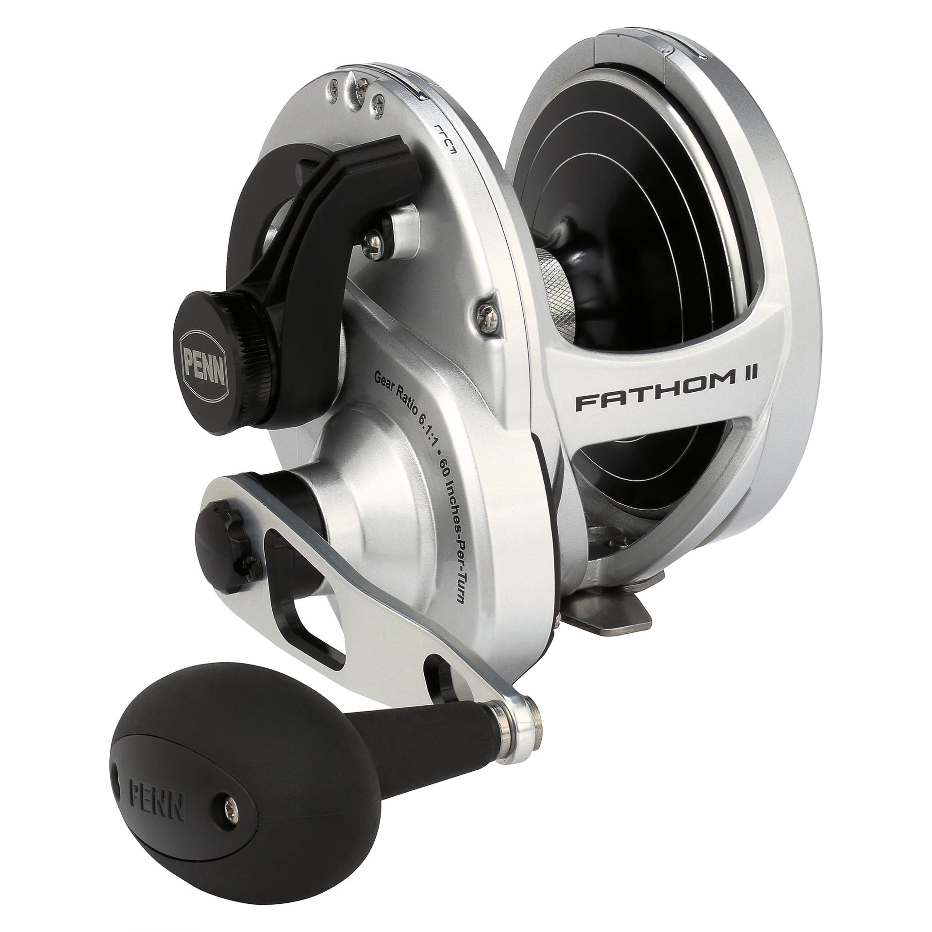 Penn Fathom II Lever Drag Conventional Fishing Reel - Saltwater & Freshwater Trolling Reel for Offshore & Inshore Fishing - Perfect for Deep Sea, Surf Casting & Boat Fishing