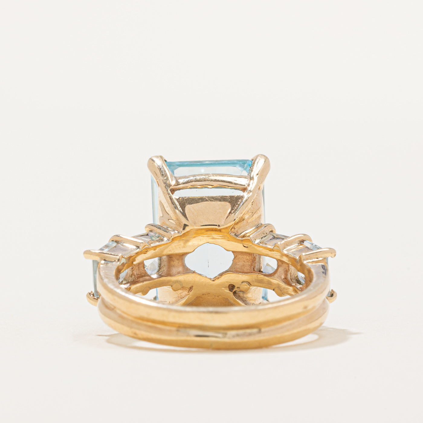 Blue Topaz Cocktail Ring - 12.00ctw Genuine Stone - Size 5.25 - Elegant Evening Wear & Special Occasion Jewelry Gift for Women