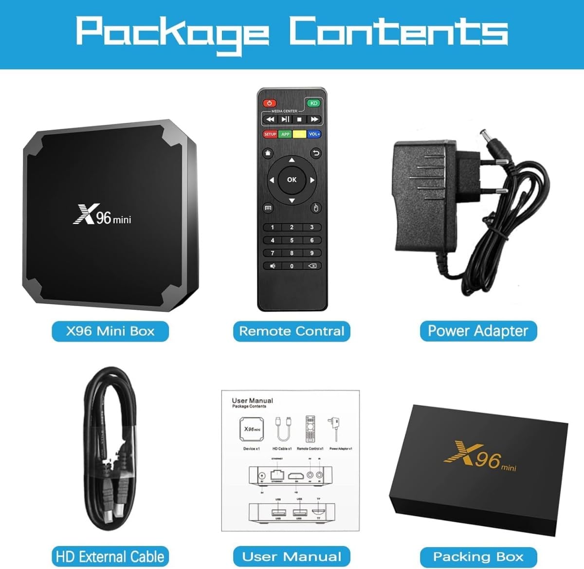 X96 Mini Android TV Box 4K Ultra HD Streaming Media Player - 2GB RAM 16GB ROM, Amlogic S905W2 Quad-Core, WiFi 2.4GHz, Android 11.0 Smart TV Box for Netflix, YouTube, Gaming & Home Entertainment