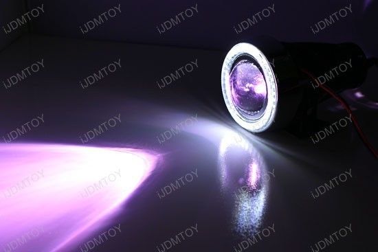 3 Pack Projector Fog Lights with 40 LED Halo Angel Eyes Rings & 12000K HID Combo Kit - Upgrade Your Car's Night Visibility for Off-Road, Street Driving, and Bad Weather Conditions