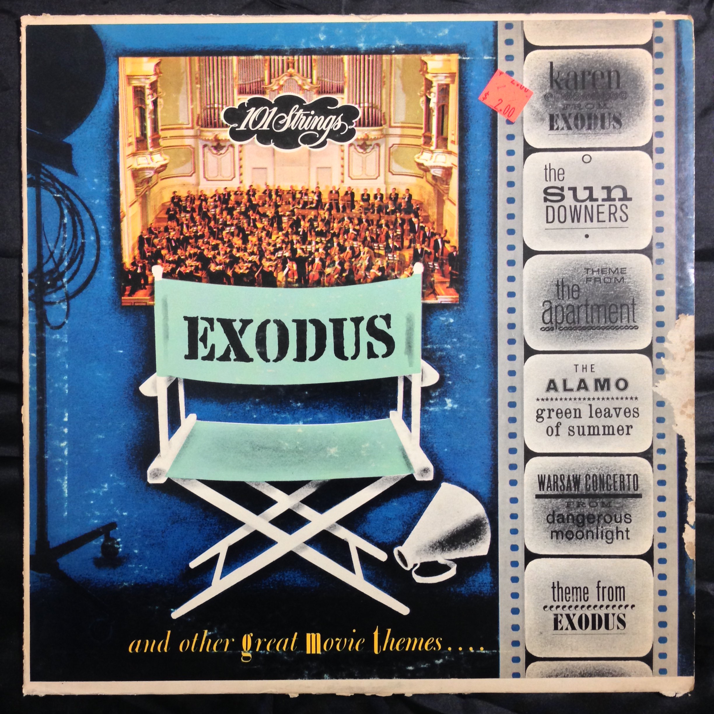 101 Strings Exodus and Other Great Movie Themes - Classic Vinyl Record Album for Movie Music Enthusiasts - Perfect for Home Listening, Collecting & Gift Giving