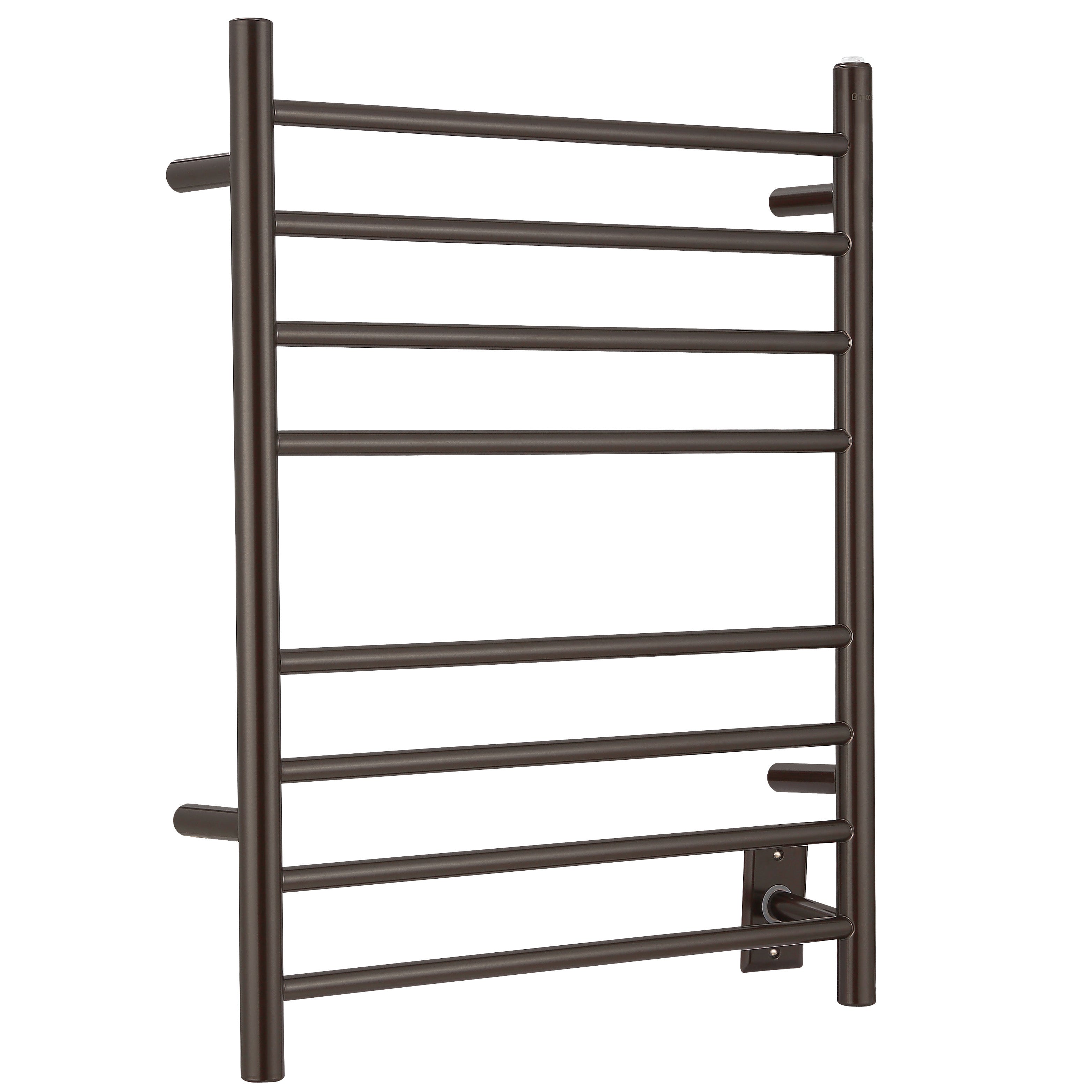 Prestige Dual 8 Bar Hardwired & Plug-in Towel Warmer - Oil Rubbed Bronze Stainless Steel - Perfect for Bathroom, Spa & Luxury Home Heating