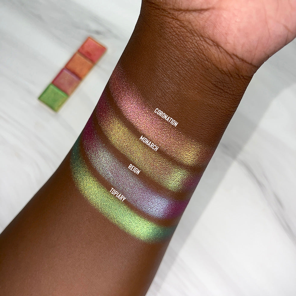 Monarch Vibrant Multichrome Eyeshadow Palette - Long Lasting Highly Pigmented Makeup for Bold Eye Looks | Perfect for Parties, Night Out & Special Occasions