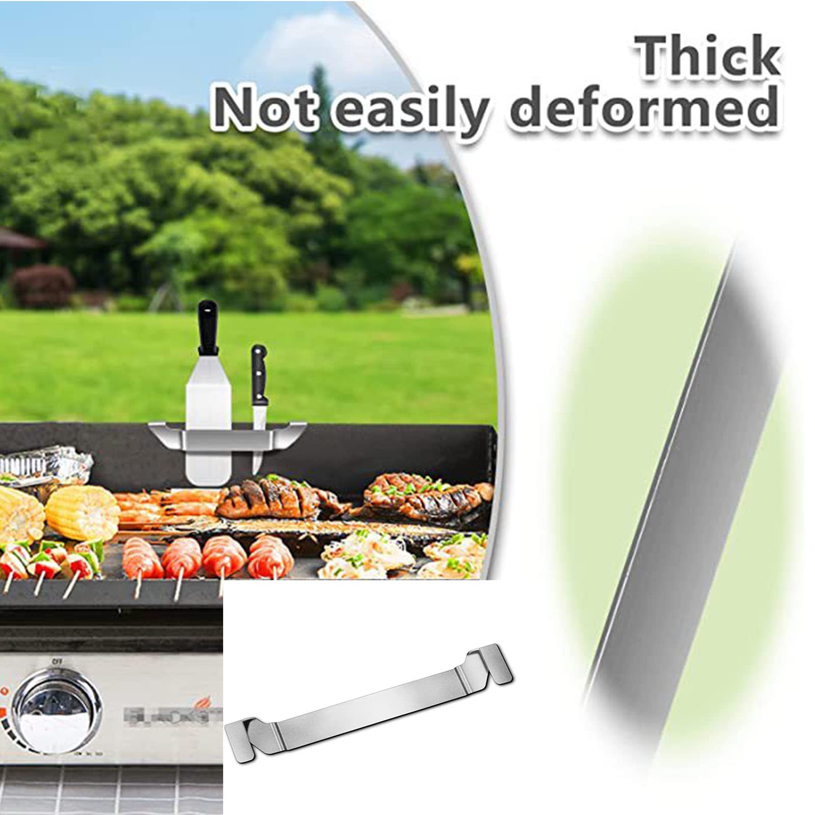 Stainless Steel Griddle Spatula Holder - BBQ Tool Rack for Outdoor Camping, Picnic & Grilling - Heavy Duty Barbecue Accessories Storage Organizer - Perfect for Backyard Cookouts, Tailgating & RV Trips