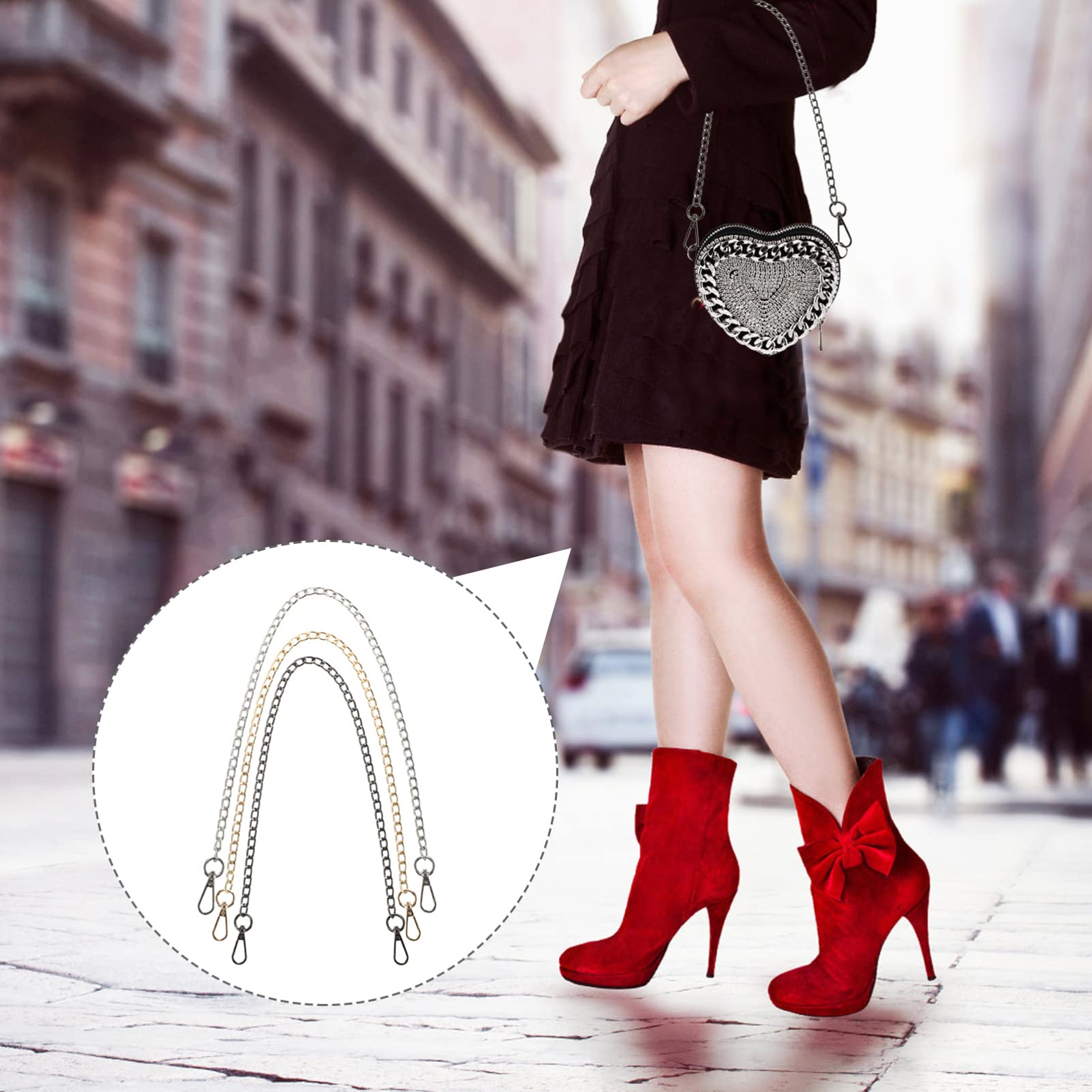 OSALADI 3-Piece DIY Bag Chain Accessories Set - Handbag Strap Replacement, Purse Crossbody Chain for Women | Perfect for Customizing Purses, Totes & Shoulder Bags