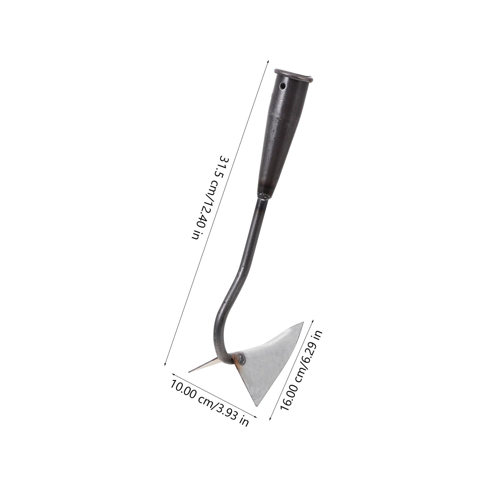 DOITOOL Triangle Garden Hoe for Digging & Weeding - Heavy Duty Iron Replacement Head for Gardening & Soil Loosening