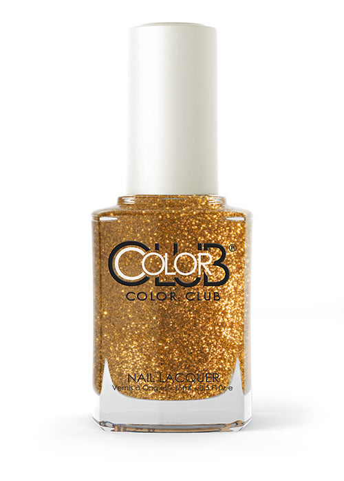 Color Club™ Gold Glitter Nail Polish - Long Lasting Metallic Shine for Manicures, Parties & Special Occasions