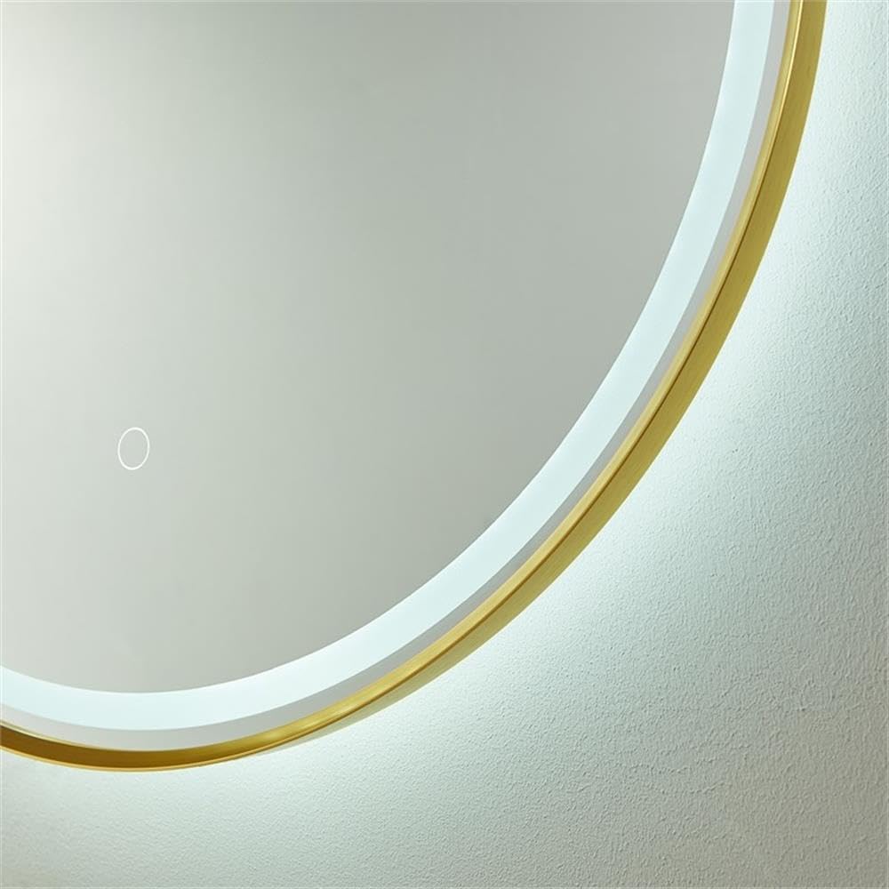 VINNOVA Grande 24 Inch Oval LED Lighted Bathroom Vanity Mirror - Modern Dimmable Backlit Wall Mirror for Makeup, Shaving & Home Decor