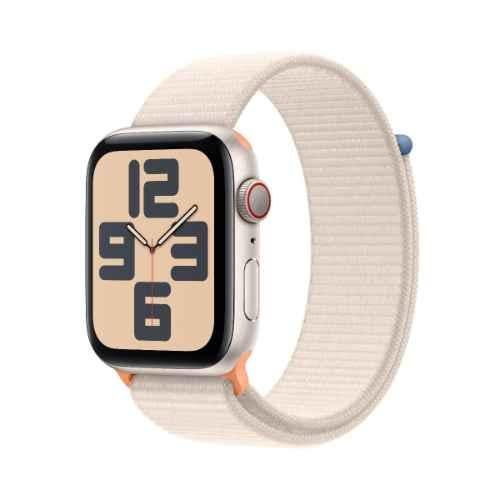 Apple Watch SE (2nd Gen) 40mm GPS Smartwatch - Starlight Aluminum Case with Fluoroelastomer Sport Band (M/L Size, 32GB, Wi-Fi 4, Bluetooth) | Fitness Tracking, Heart Rate Monitor, Sleep Tracking for Active Lifestyles