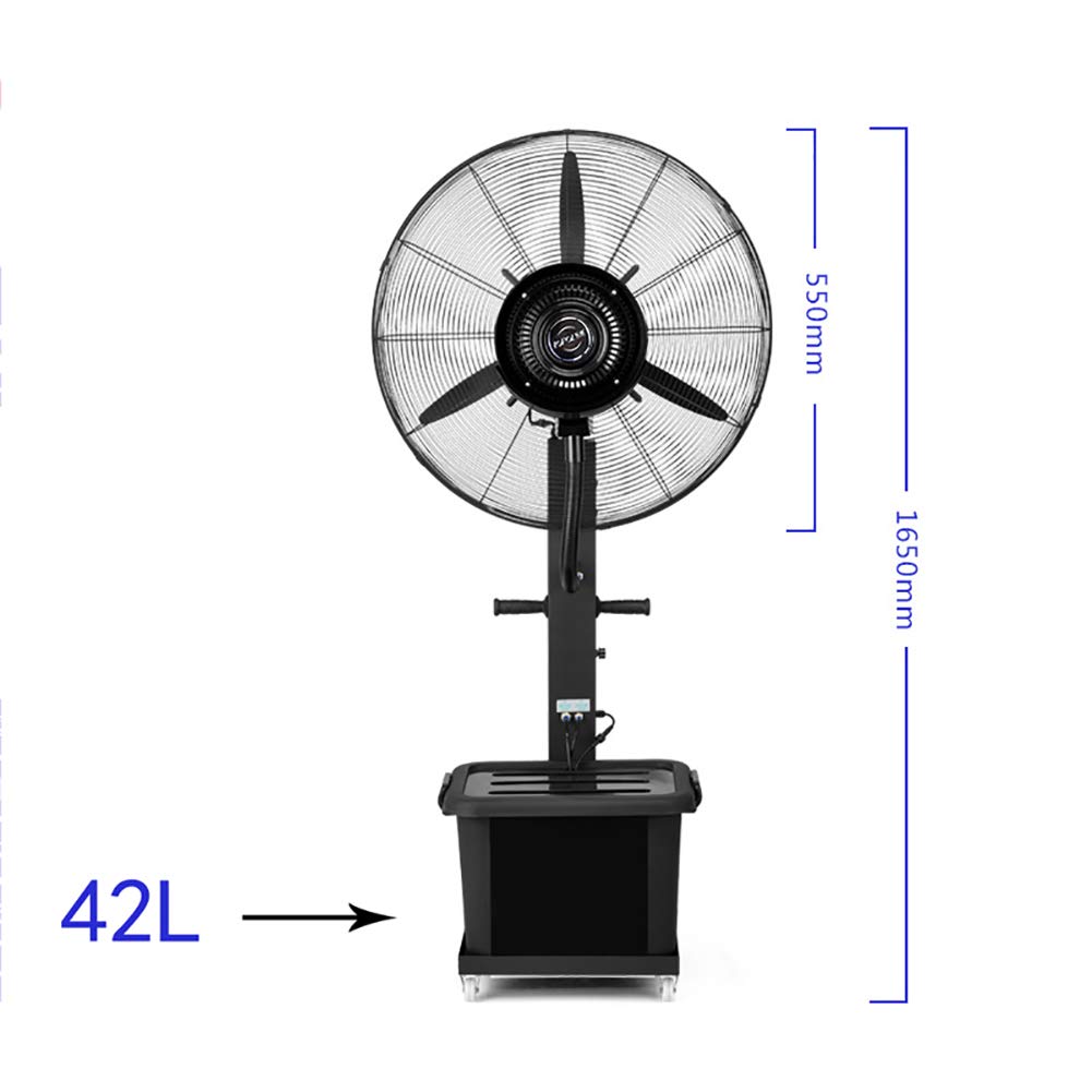 42L Oscillating Pedestal Misting Fan with 3-Speed Adjustments - Standing Floor Cooling Fan with Pivoting Head for Fast Cooling - Ideal for Home, Office, Bedroom, Shop & Factory Use - Perfect for Outdoor Patios, Warehouses and Hot Summer Days