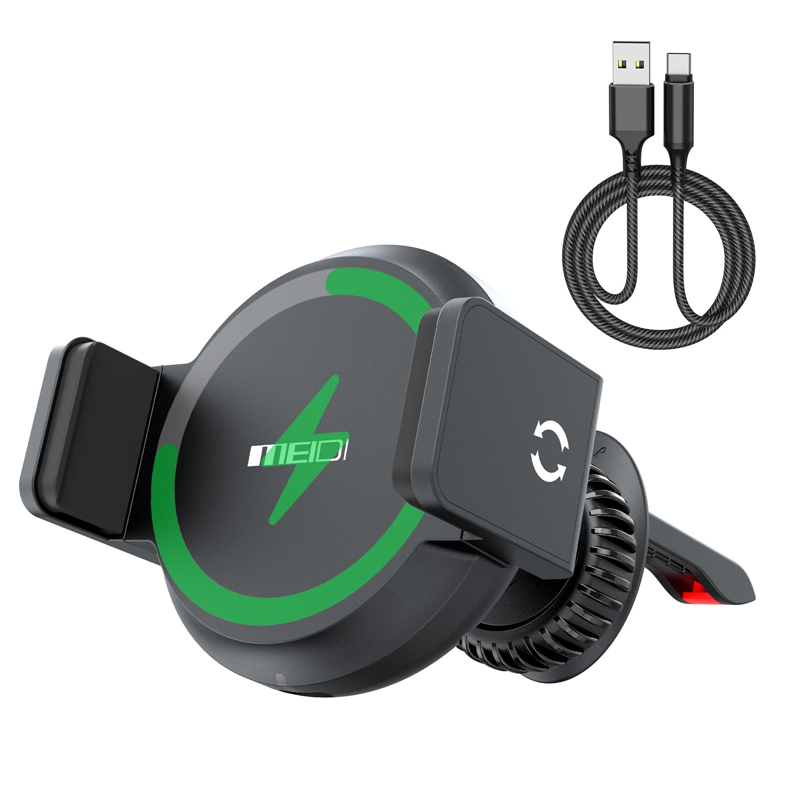 MEIDI 15W Magsafe Car Mount Charger - Fast Wireless Charging Car Phone Holder for iPhone 15/14/13/12 Pro Max Plus with MagSafe Case - Vent Mount Magnetic Phone Stand for Safe Driving & Hands-Free Navigation