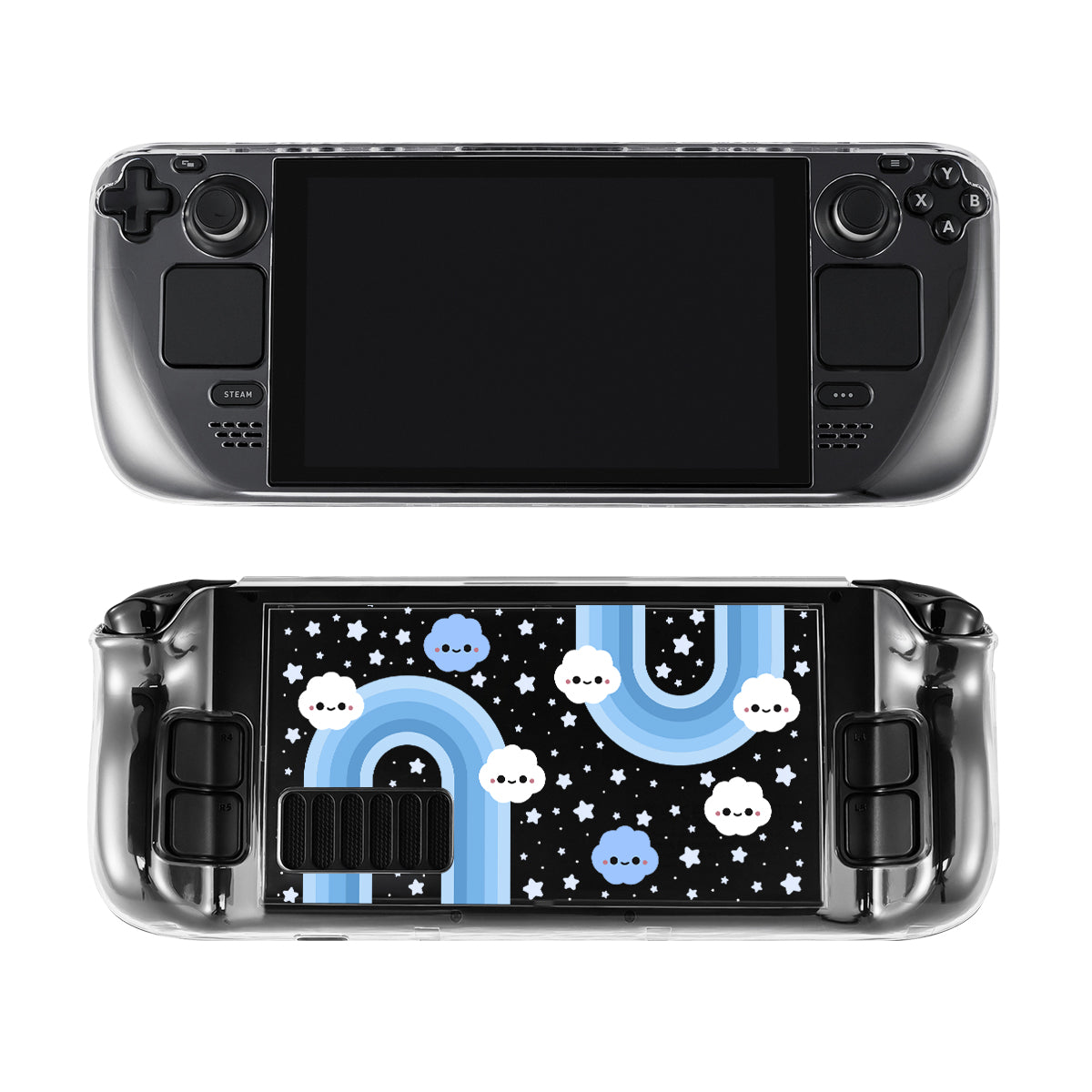 Stylish Cute Clouds Steam Deck Case - Protective Cover for Gaming On-The-Go, Travel & Daily Commute