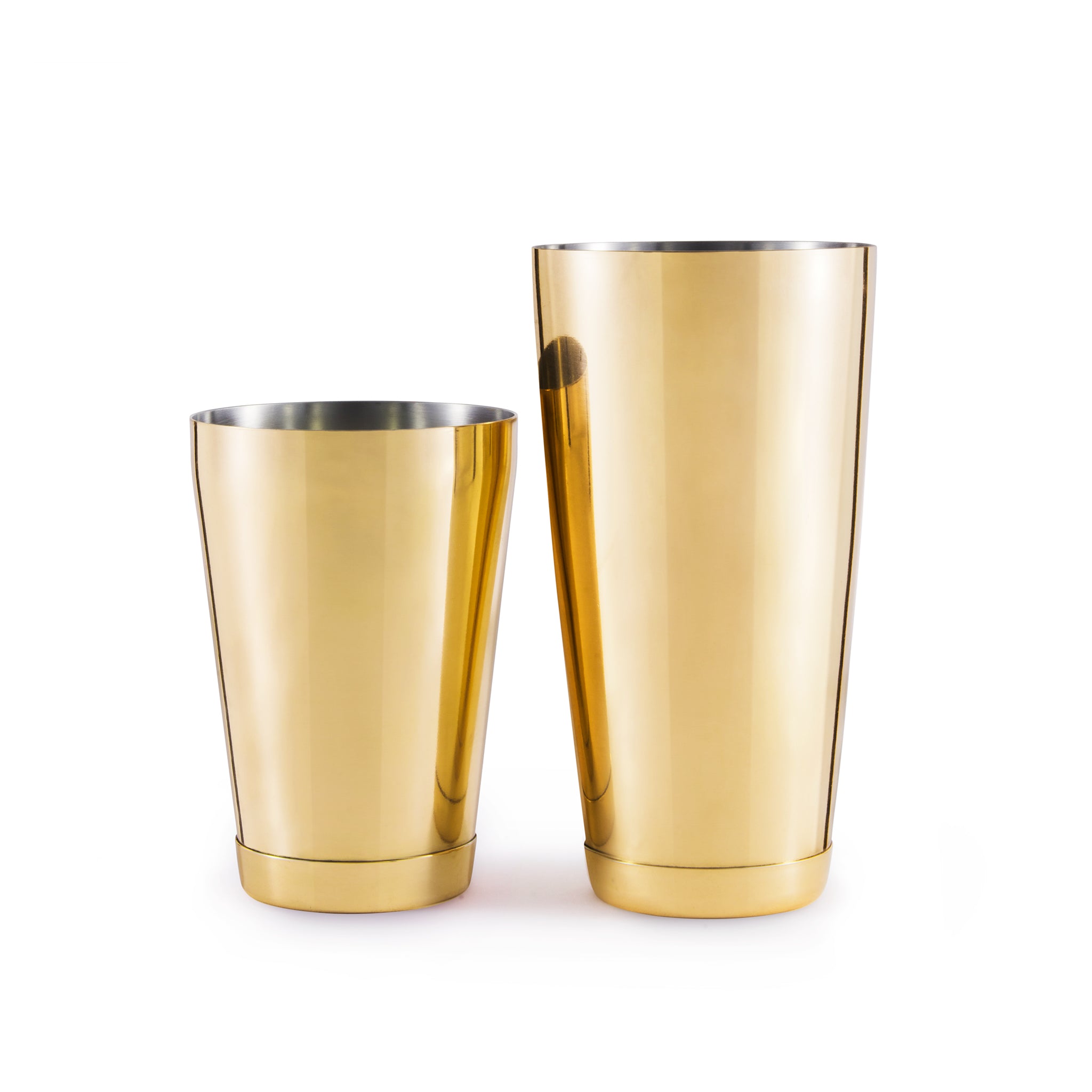 Premium KORIKO® Weighted Cocktail Shaker Tins Set - Gold Plated Bar Tools for Professional Mixologists & Home Bartenders - Perfect for Crafting Martinis, Margaritas & Cocktails