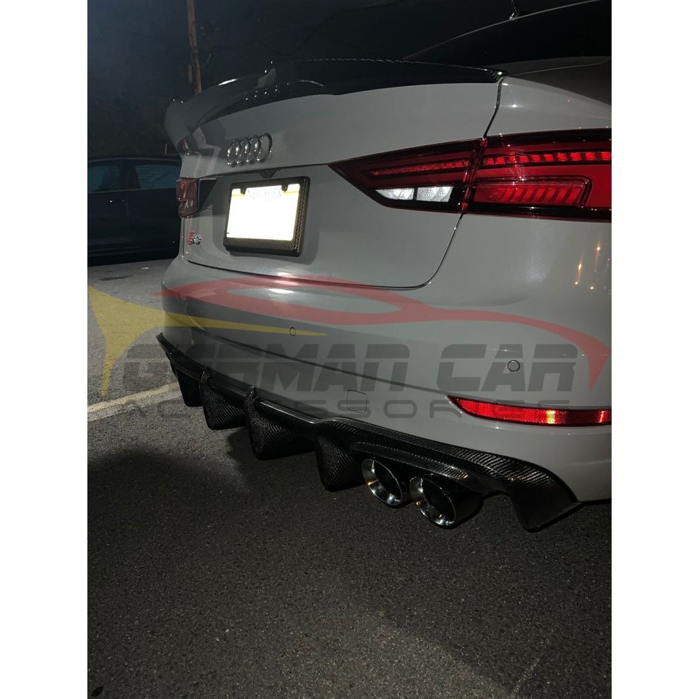 2017-2020 Audi A3/S3/RS3 V-Style Carbon Fiber Trunk Spoiler | 8V.5 Model | Lightweight & Durable | Enhances Aerodynamics & Style for Street Racing & Car Shows