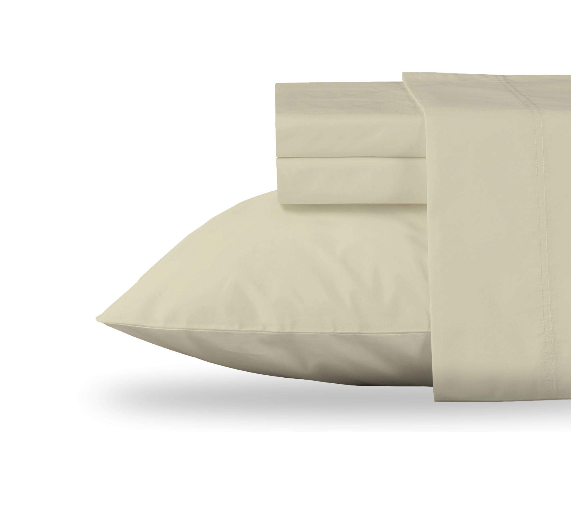 California Design Den Twin Sheets Set - 100% Organic Cotton Deep Pocket Percale Sheets, GOTS Certified, Soft & Cooling Bedding - 3 Piece Taupe Twin Bed Sheets for Comfortable Sleep & Hotel-Like Luxury