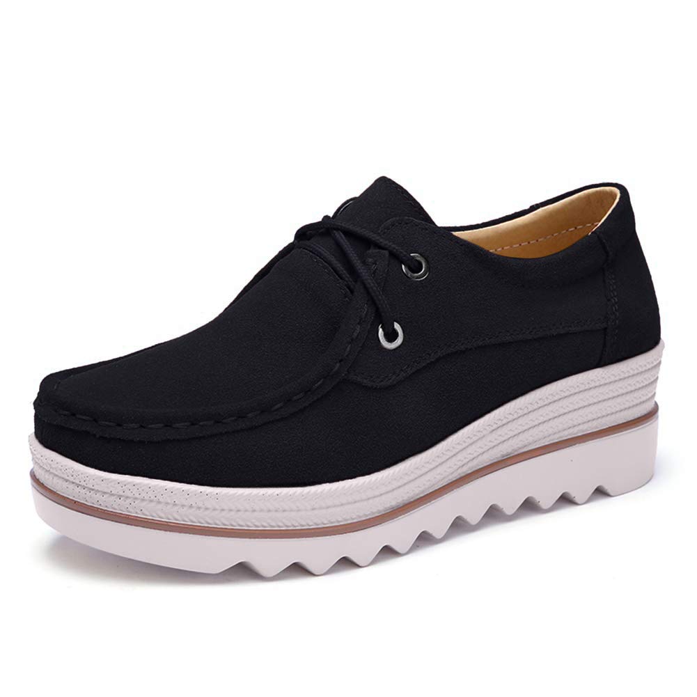 Ruiatoo Women's Slip-On Loafers - Comfortable Thick Soft Platform Shoes for Business Casual & Walking | Non-Slip Work Shoes for Office, Travel & Daily Wear